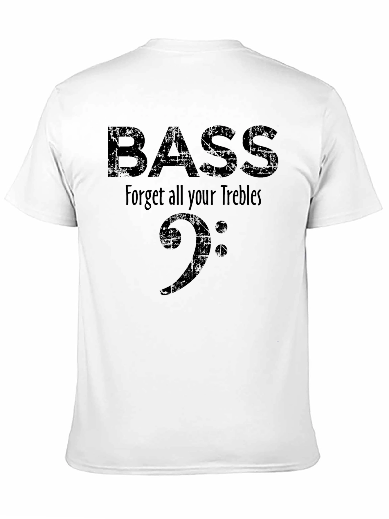 Bass Clef Graphic Tee - Black Music Shirt