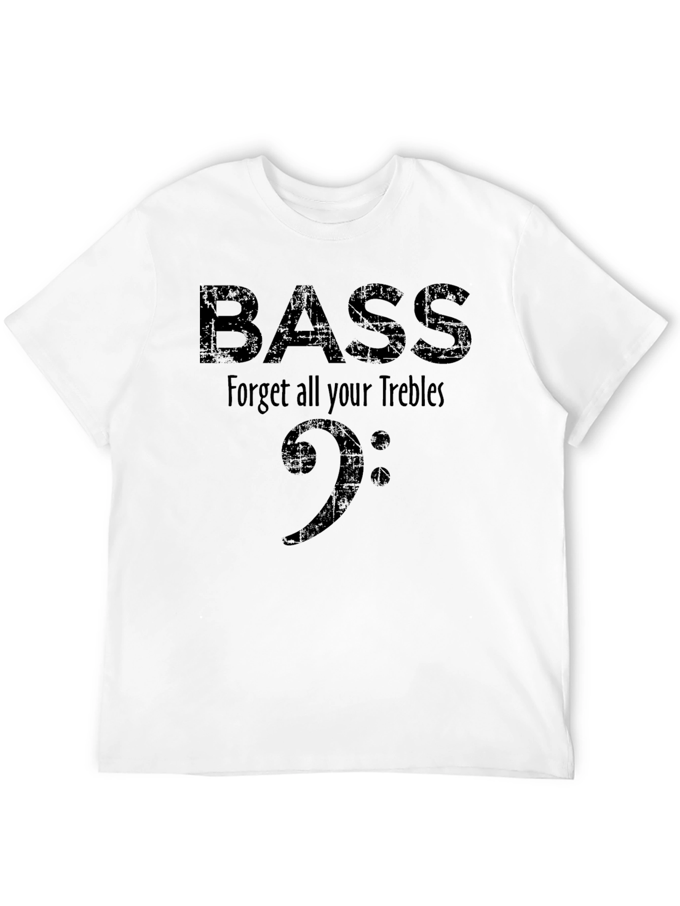 Bass Clef Graphic Tee - Black Music Shirt