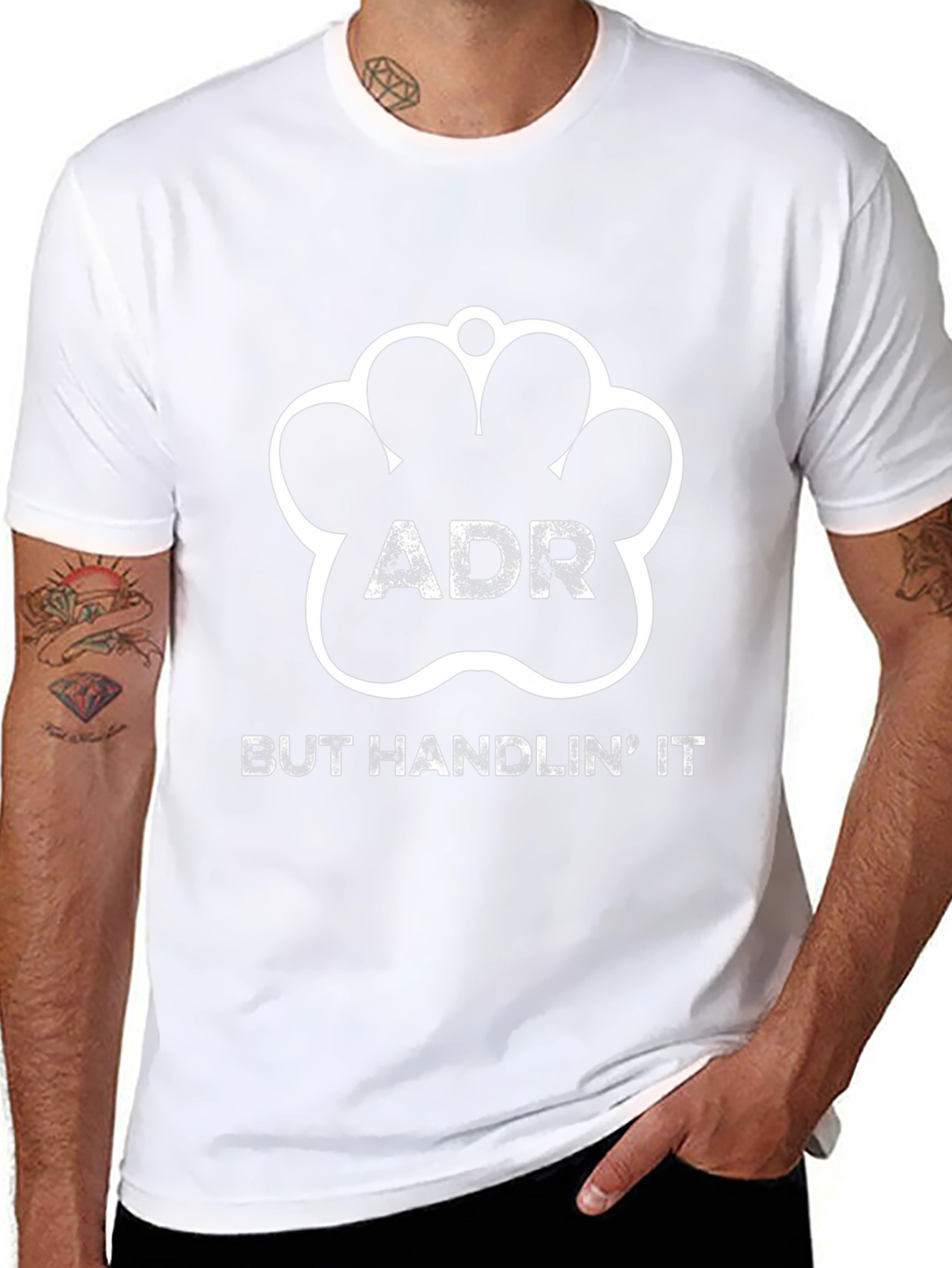 ADR But Handlin It Paw Print Graphic Tee