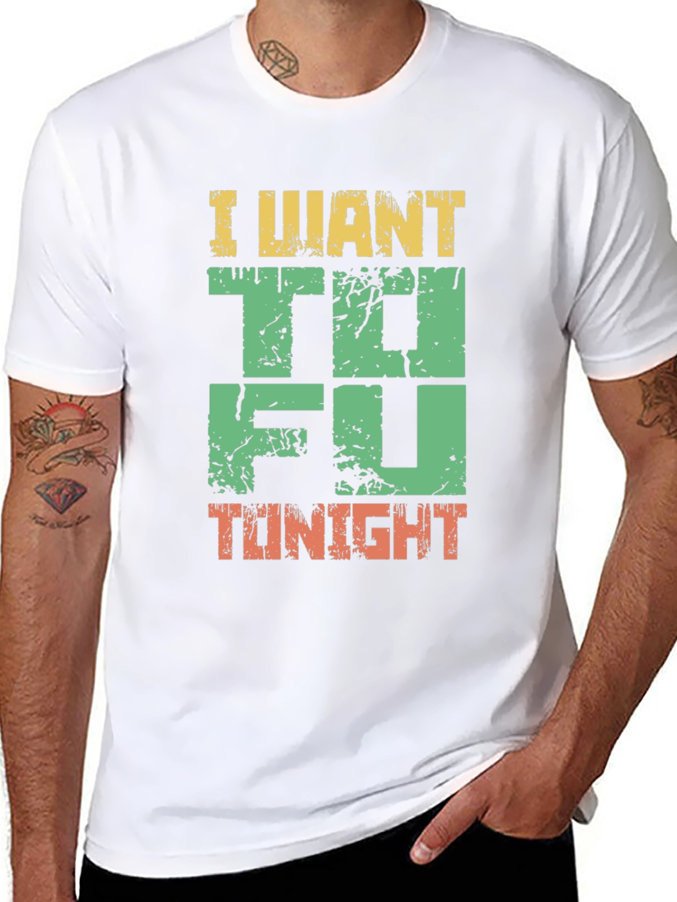 I Want Tofu Tonight Graphic T-Shirt - Black