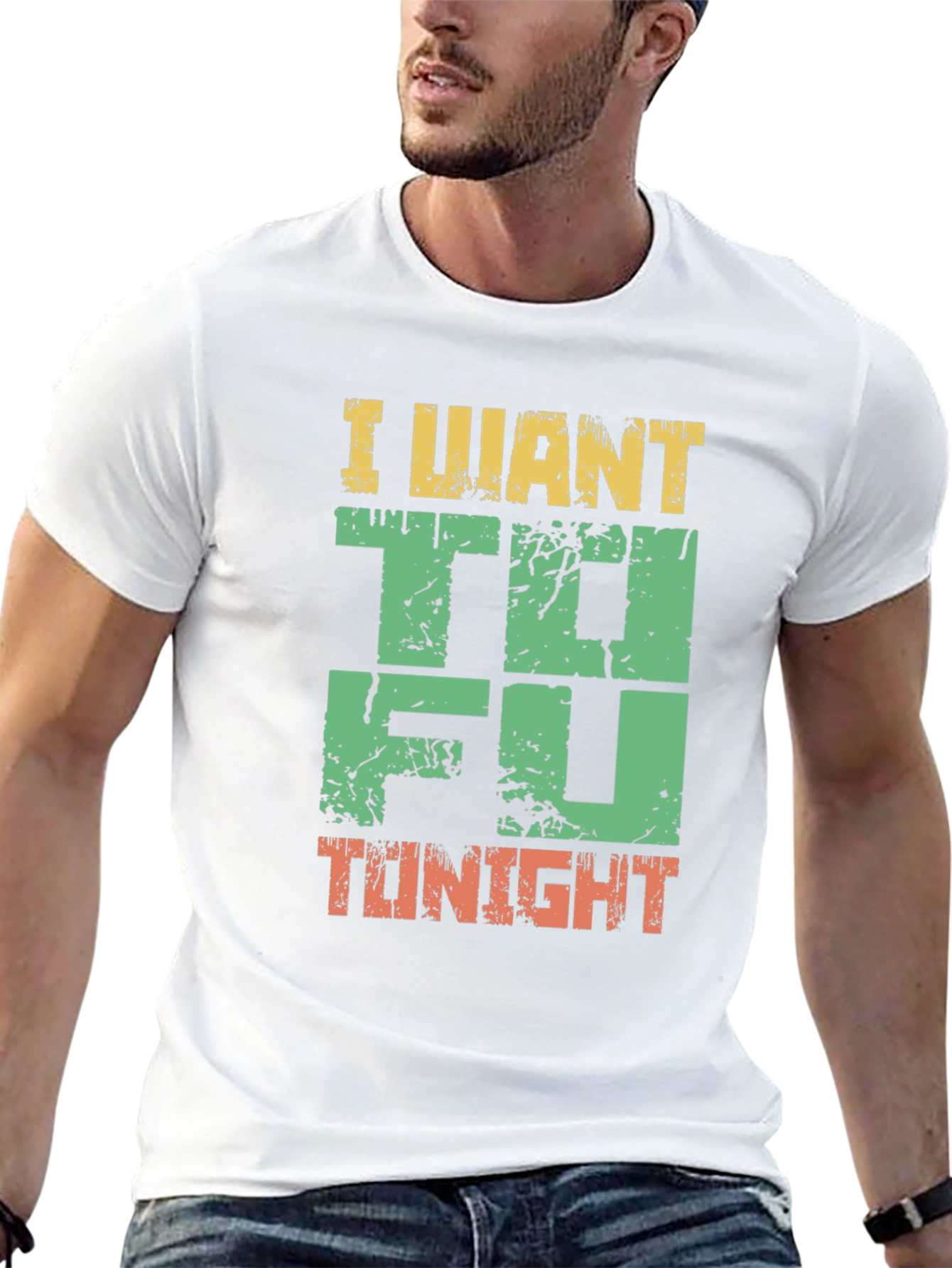 I Want Tofu Tonight Graphic T-Shirt - Black