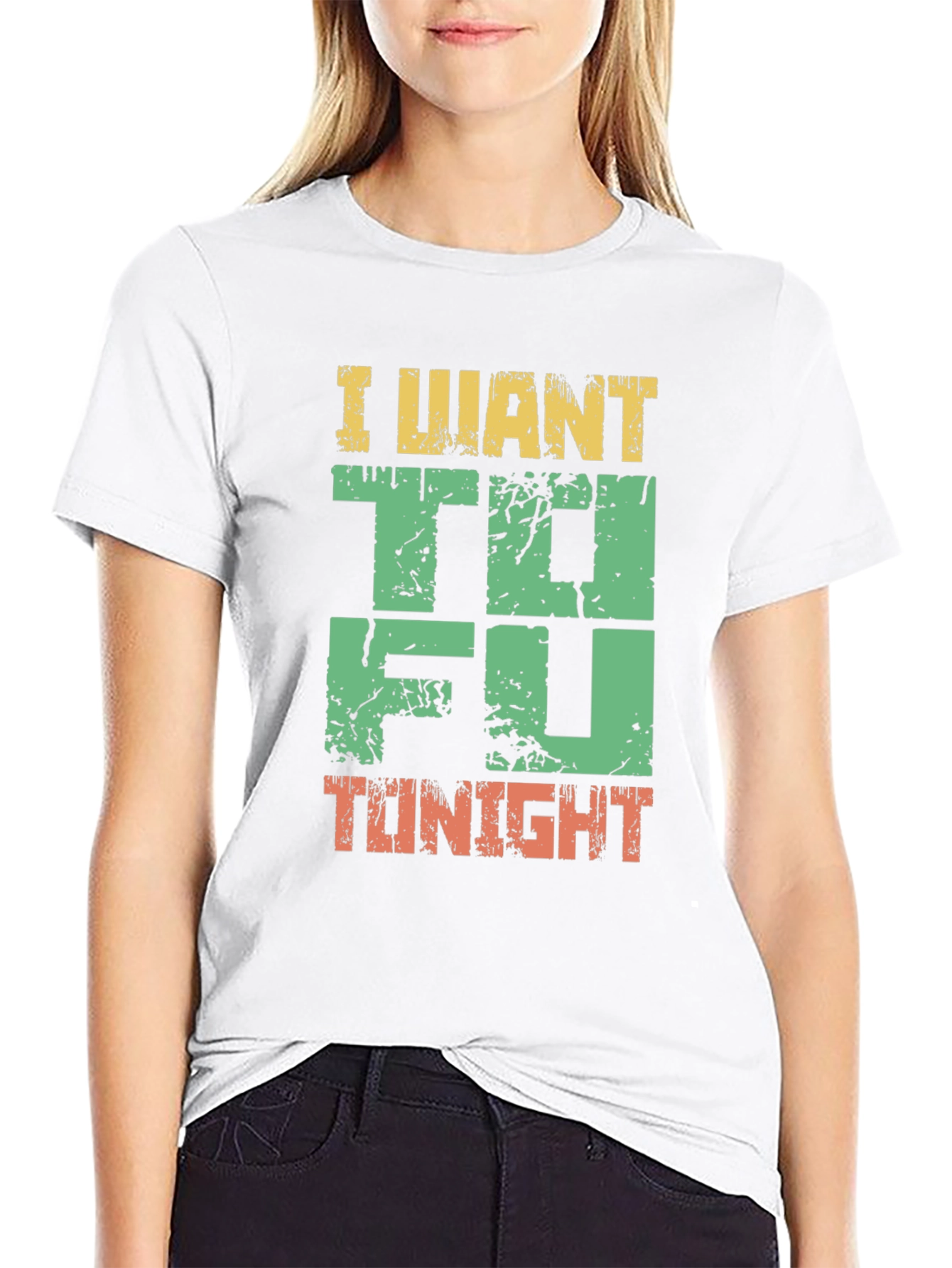 I Want Tofu Tonight Graphic T-Shirt - Black