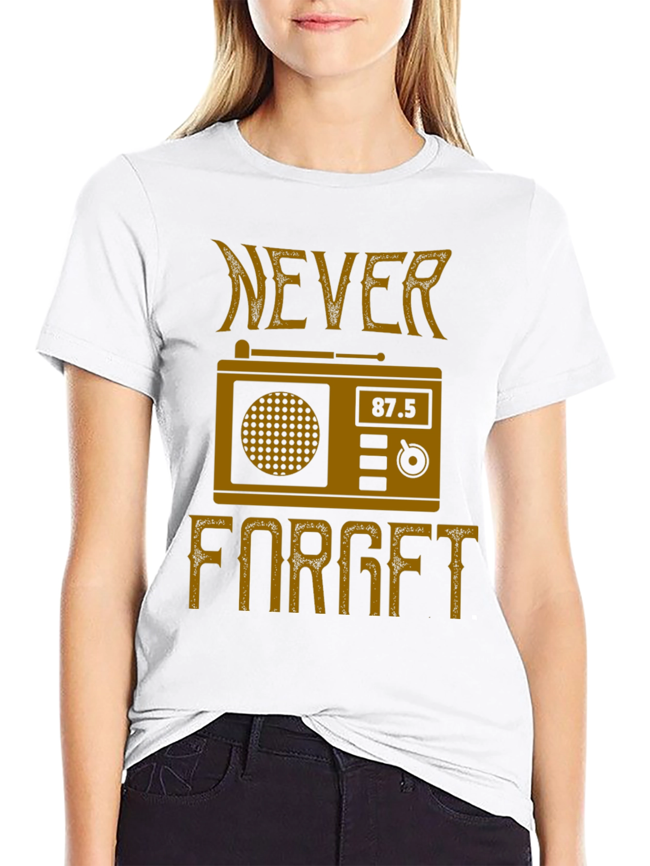 Retro Radio Never Forget Graphic T-Shirt