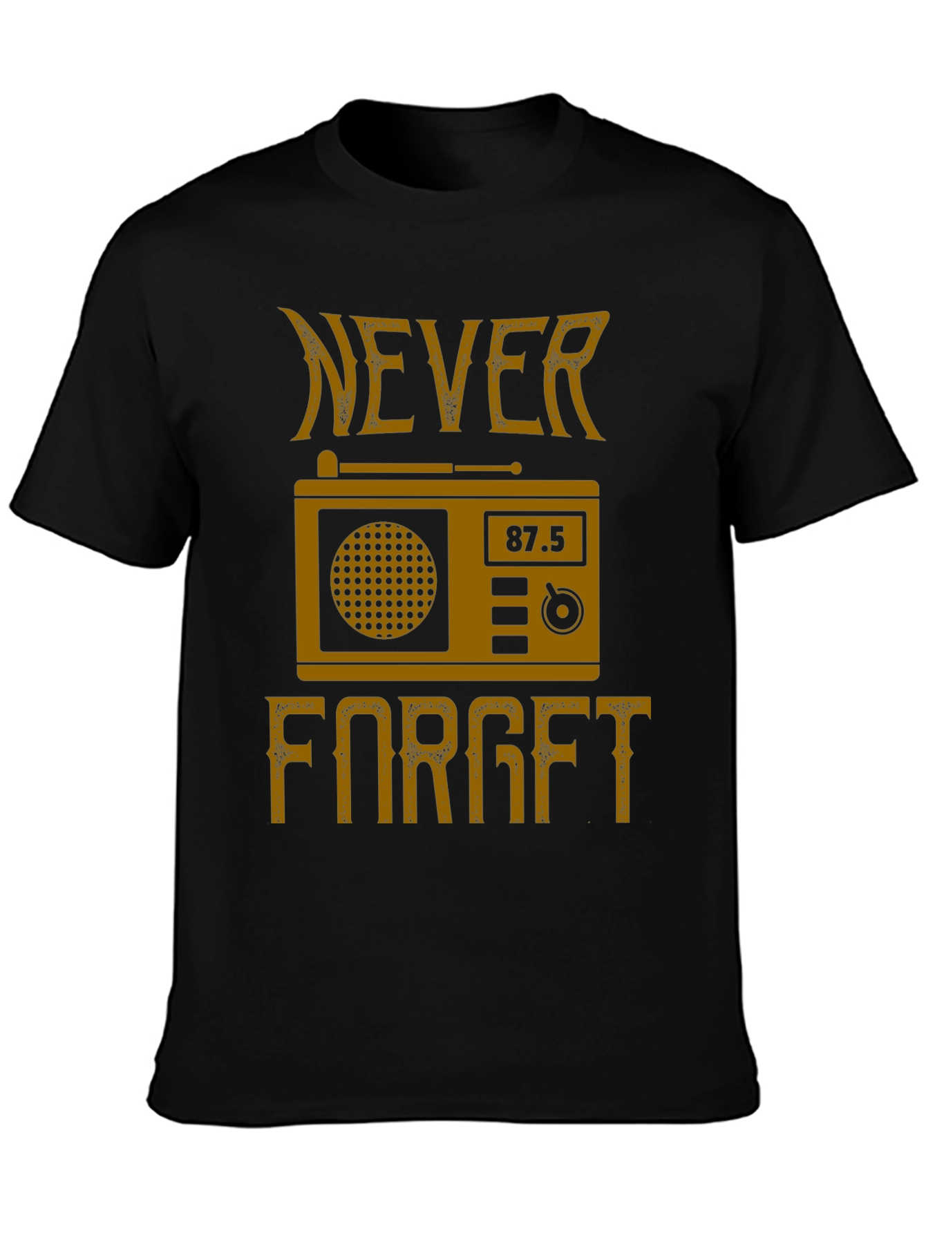 Retro Radio Never Forget Graphic T-Shirt