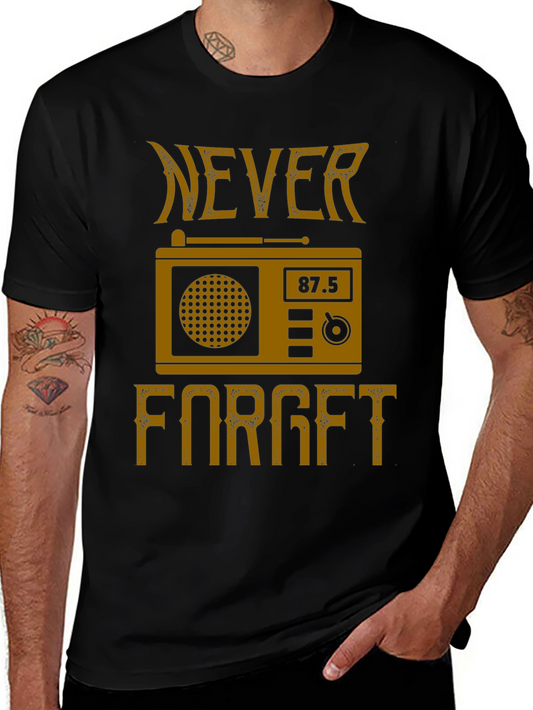 Retro Radio Never Forget Graphic T-Shirt