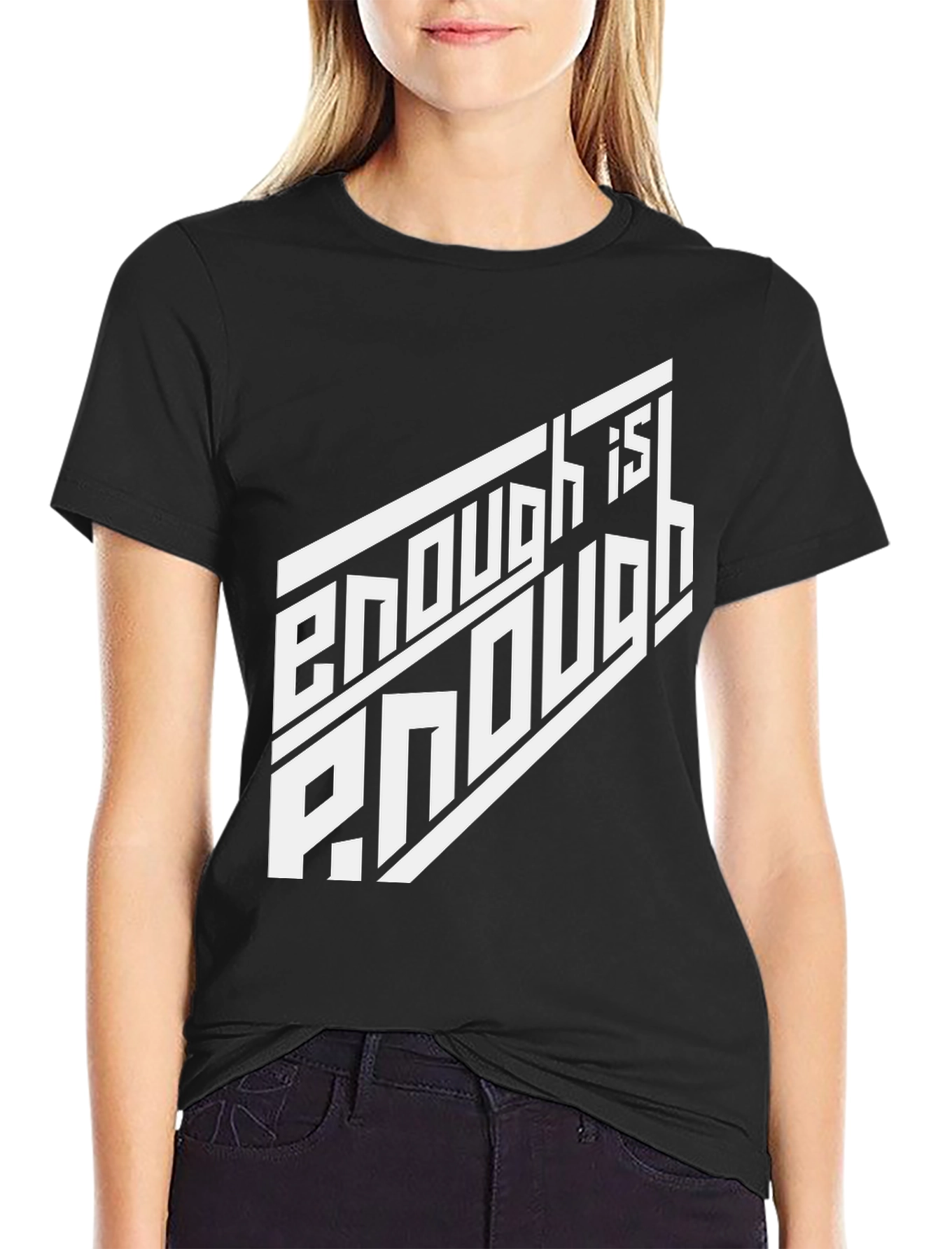 Enough is Enough Graphic Tee - Black