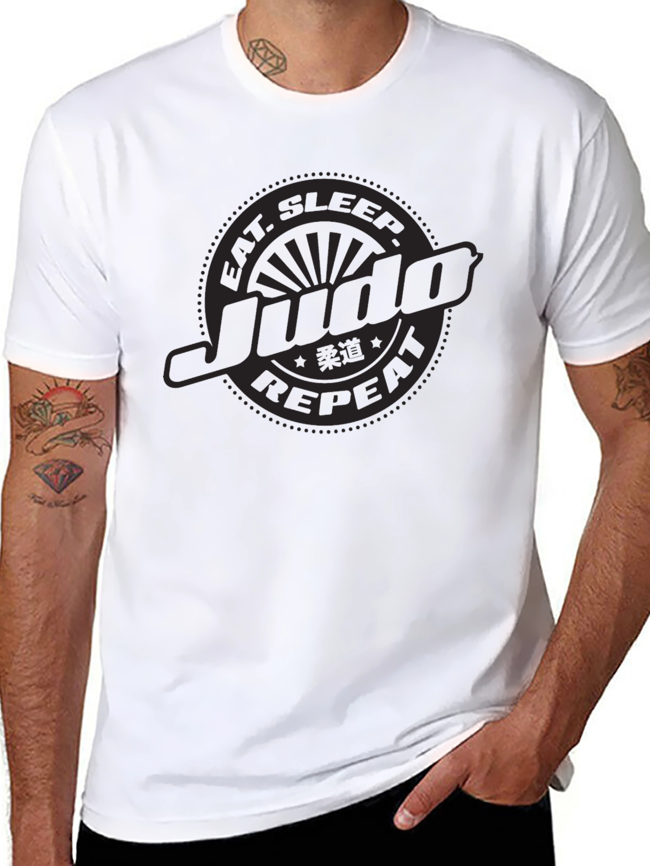 Eat Sleep Judo Repeat - Black T-Shirt