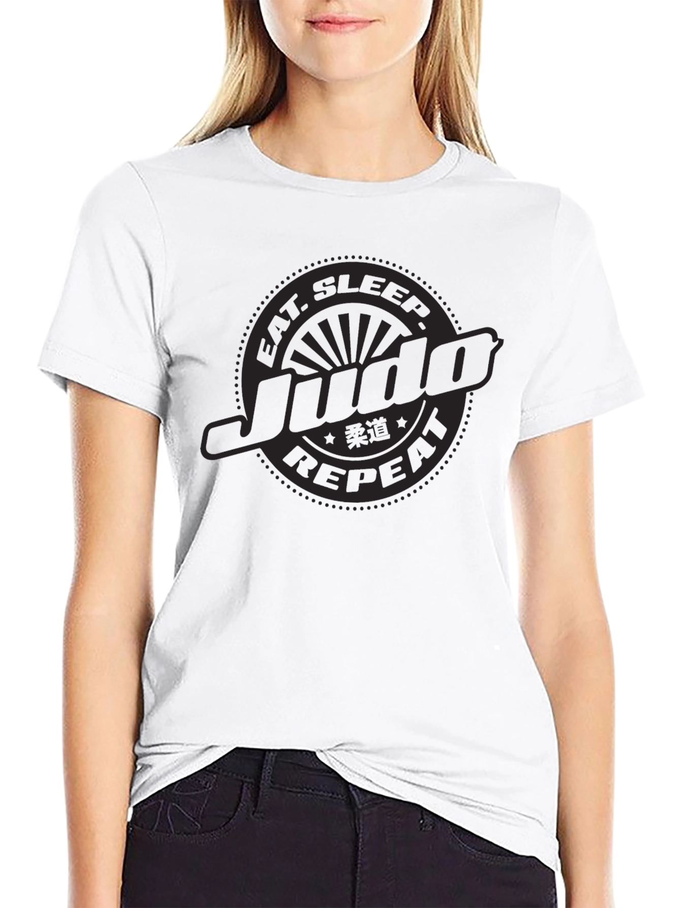 Eat Sleep Judo Repeat - Black T-Shirt