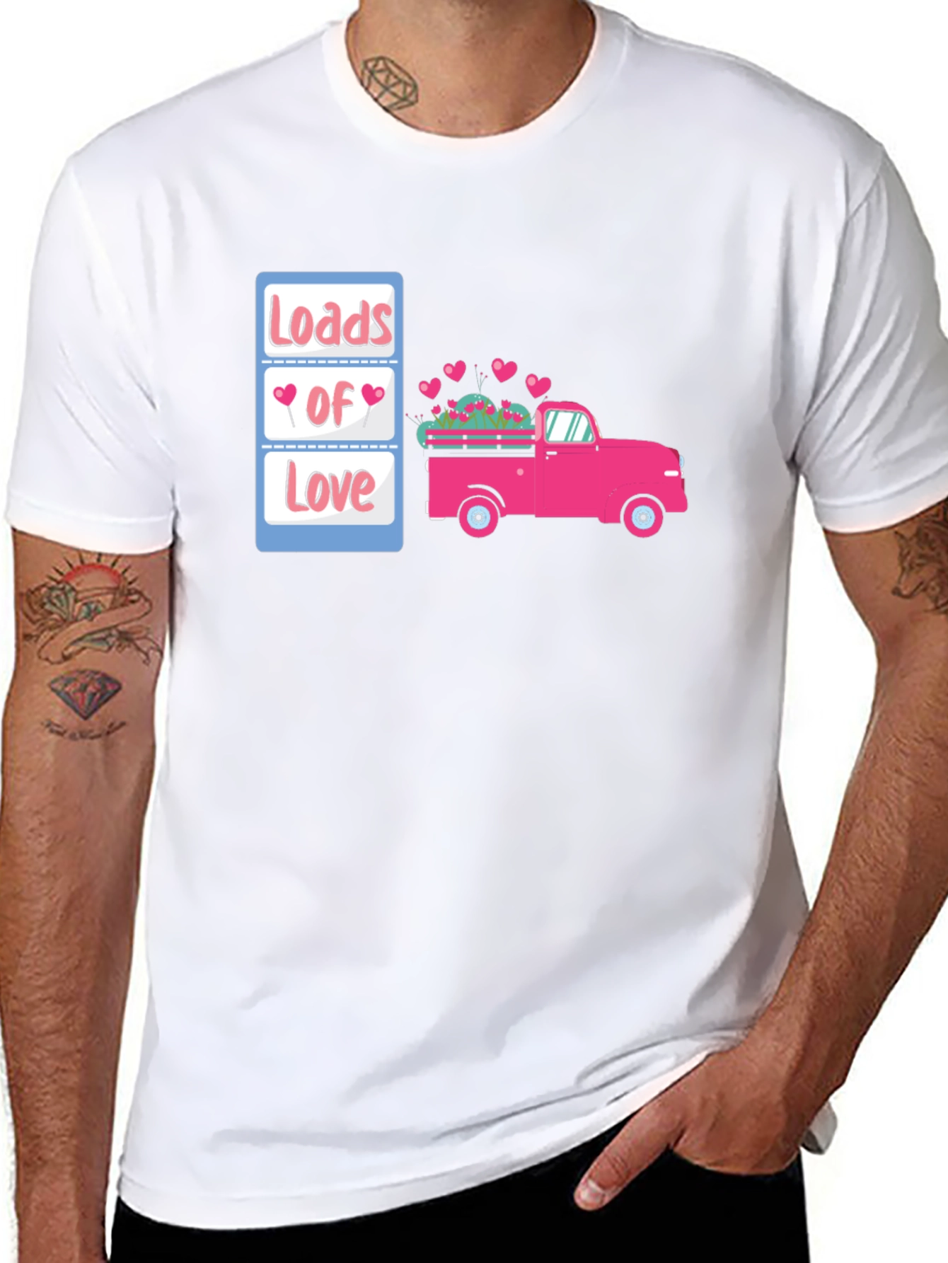 Loads of Love Valentines Truck Graphic Tee
