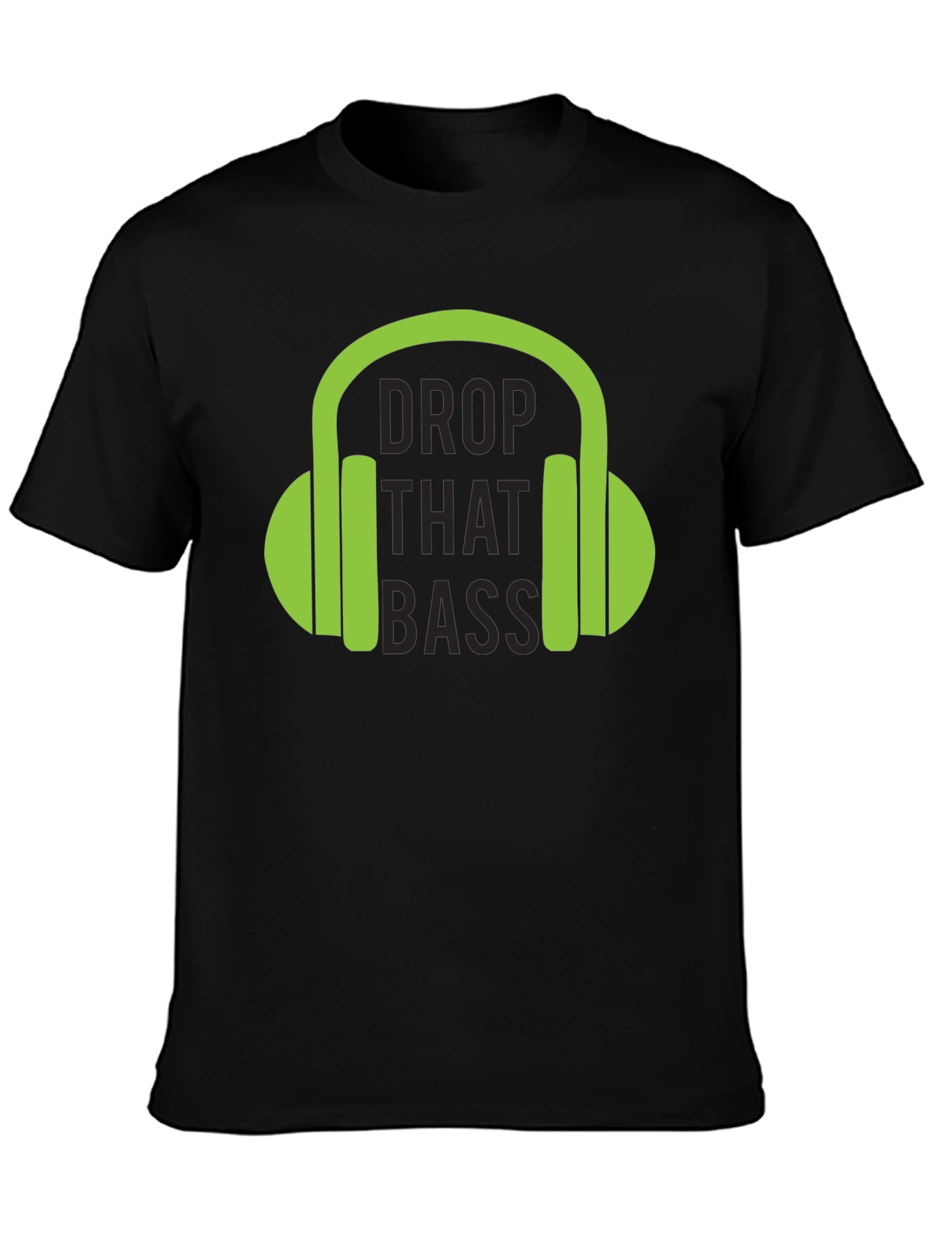 Drop That Bass T-Shirt - Green Headphones Graphic Tee