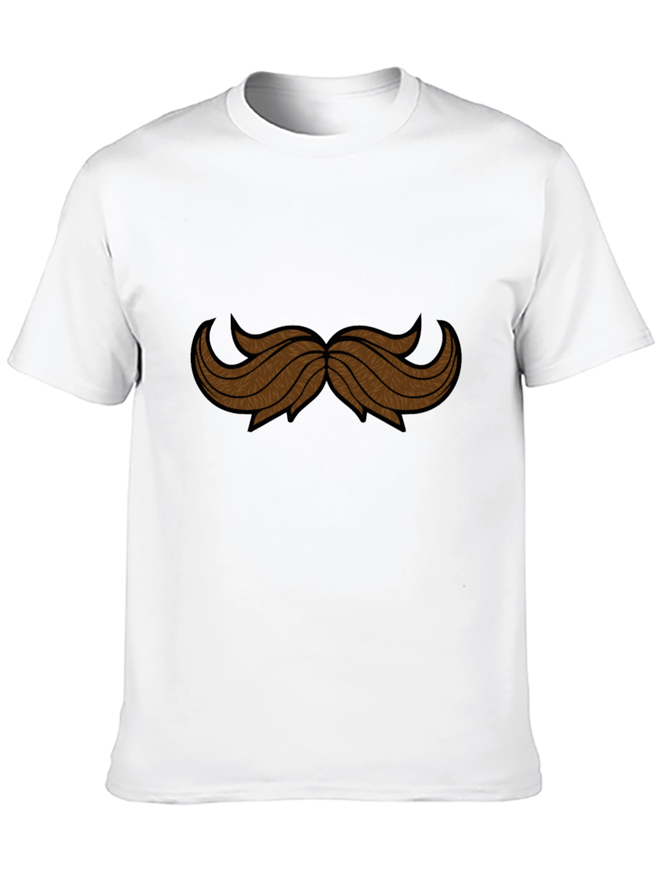 Mustache Graphic Black Tee Shirt