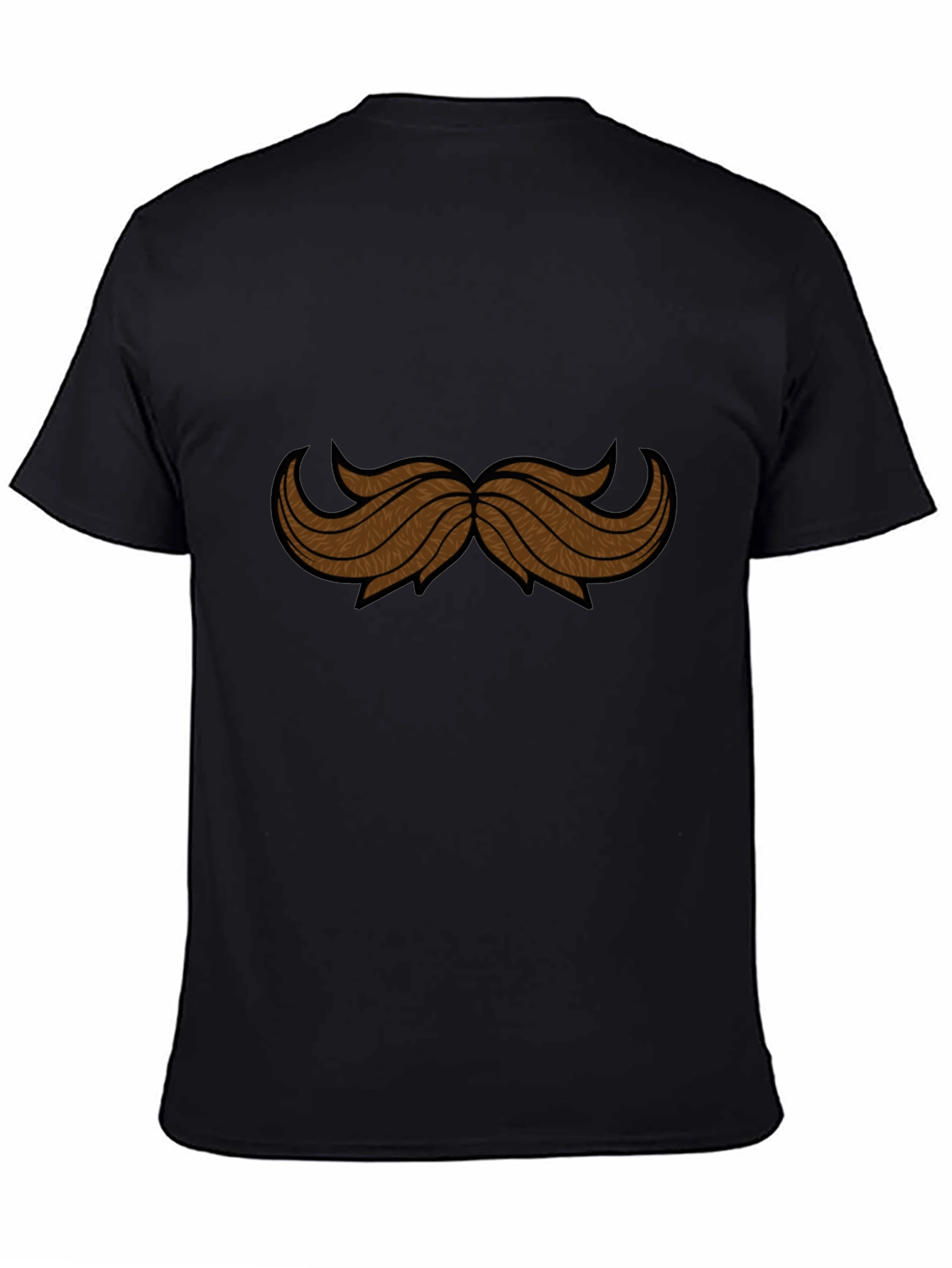 Mustache Graphic Black Tee Shirt