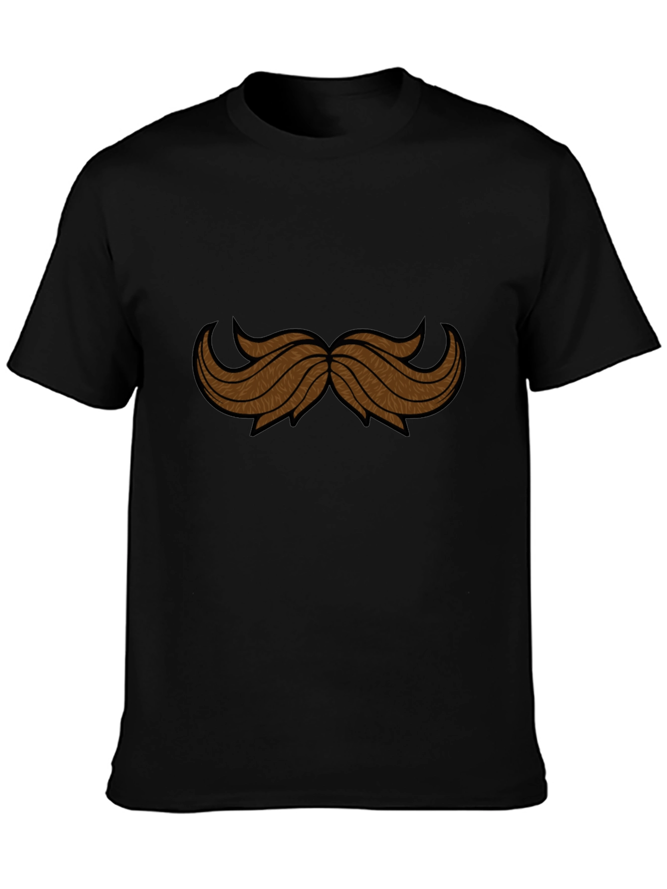 Mustache Graphic Black Tee Shirt