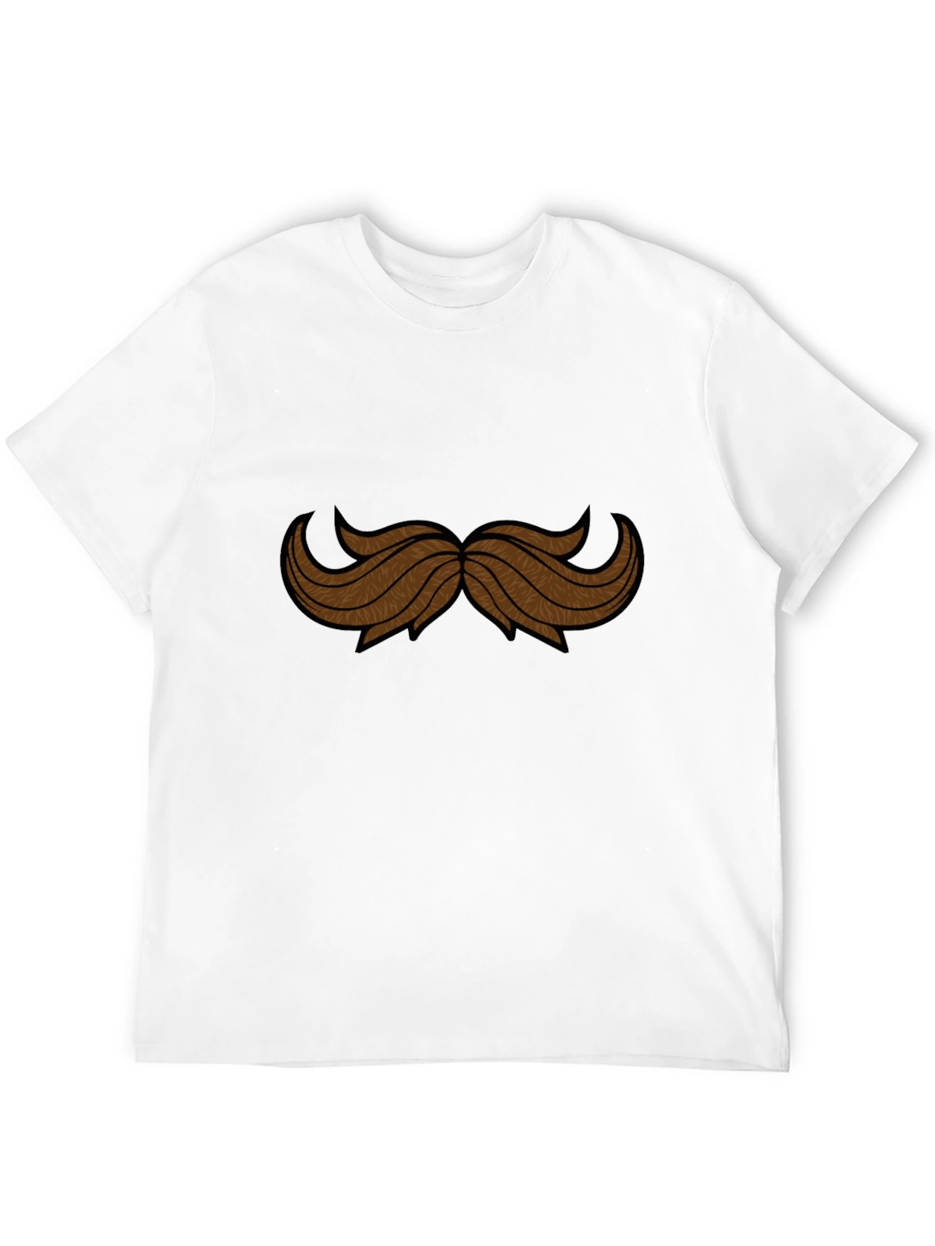 Mustache Graphic Black Tee Shirt