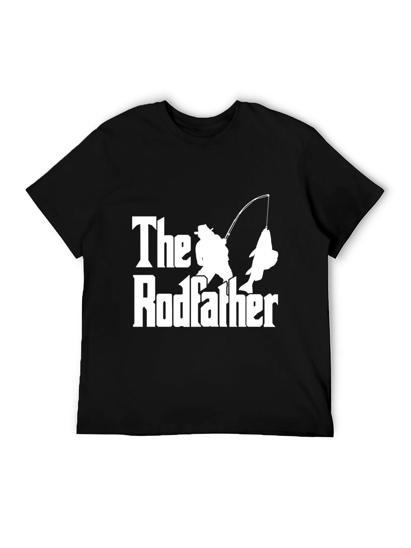 The Rodfather Fishing T-Shirt - Funny Angler Graphic Tee for Fishing Enthusiasts & Dad Gifts1370549