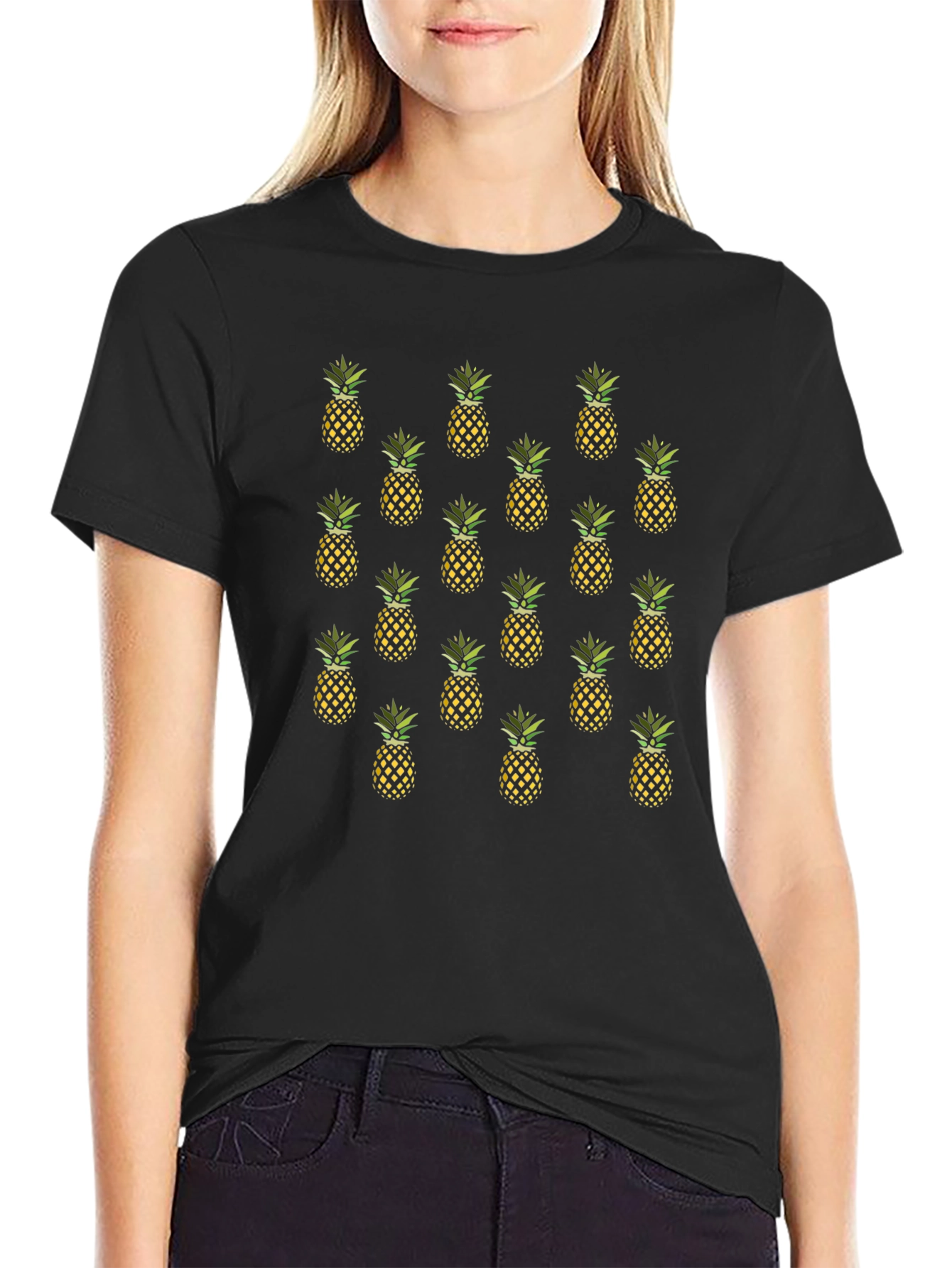Pineapple Print Tee - Tropical Vibe