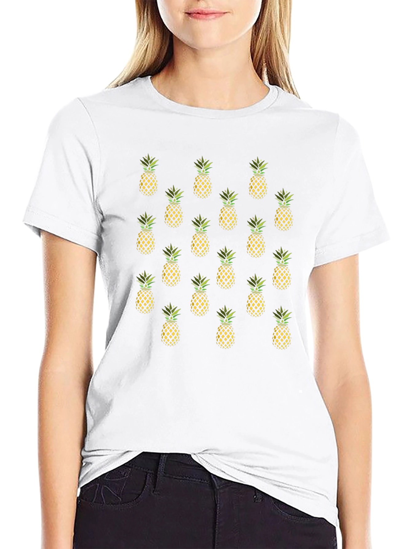 Pineapple Print Tee - Tropical Vibe