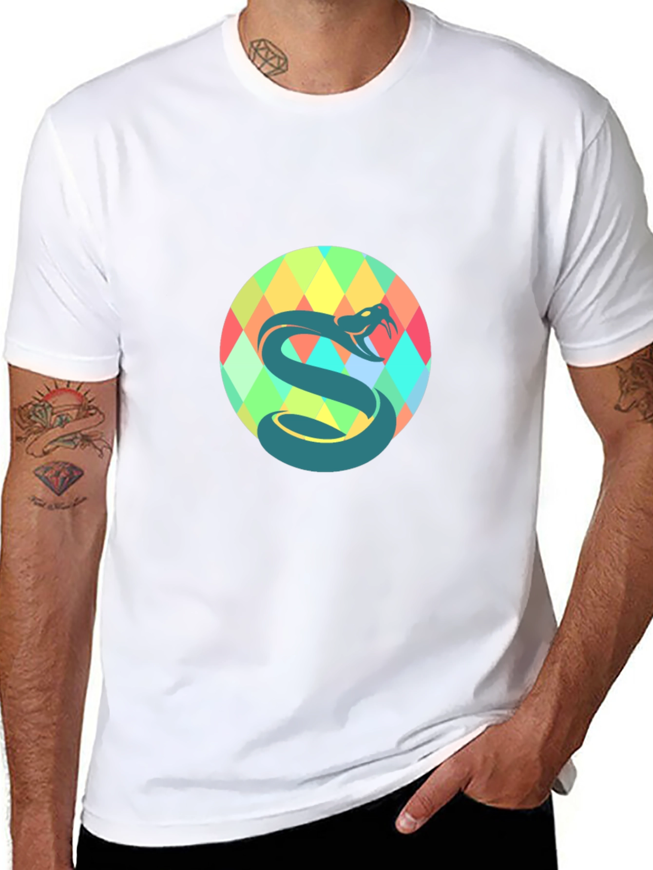 Snake Graphic Black T-Shirt