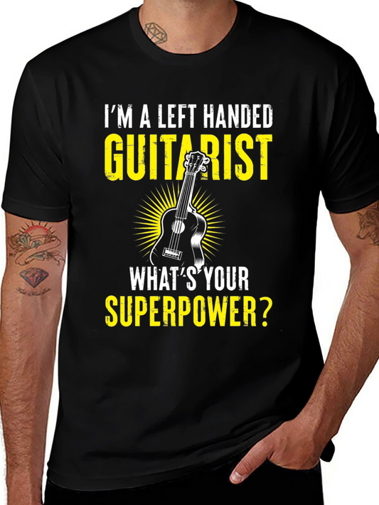 Left Handed Guitarist Superpower T-Shirt