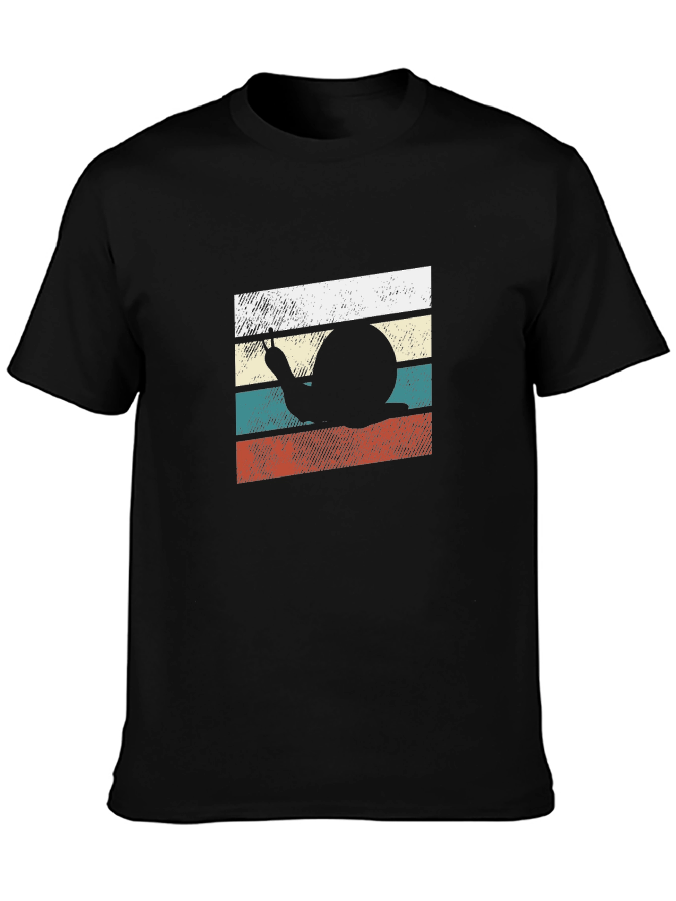 Retro Snail Peace Sign Graphic T-Shirt