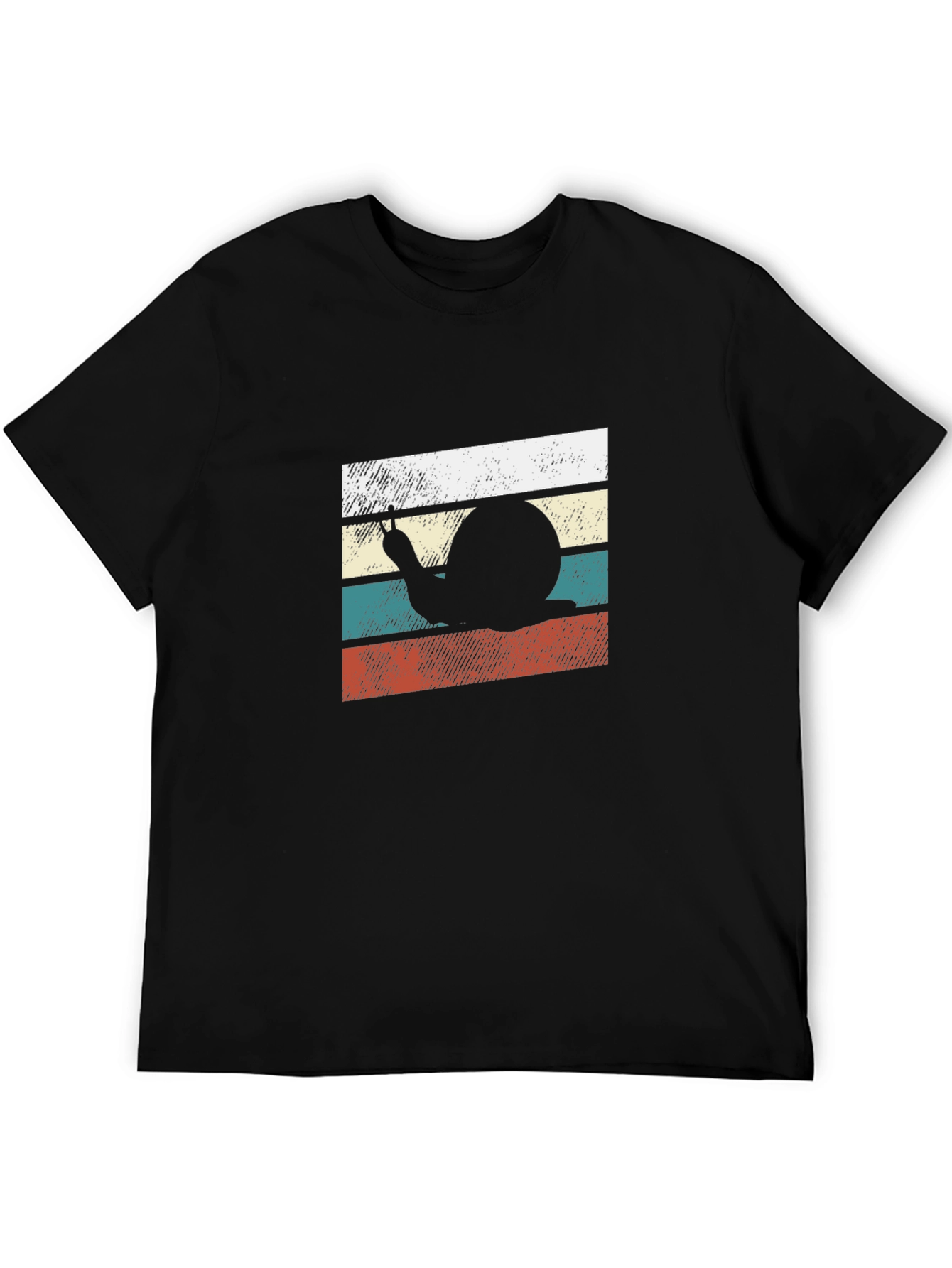 Retro Snail Peace Sign Graphic T-Shirt
