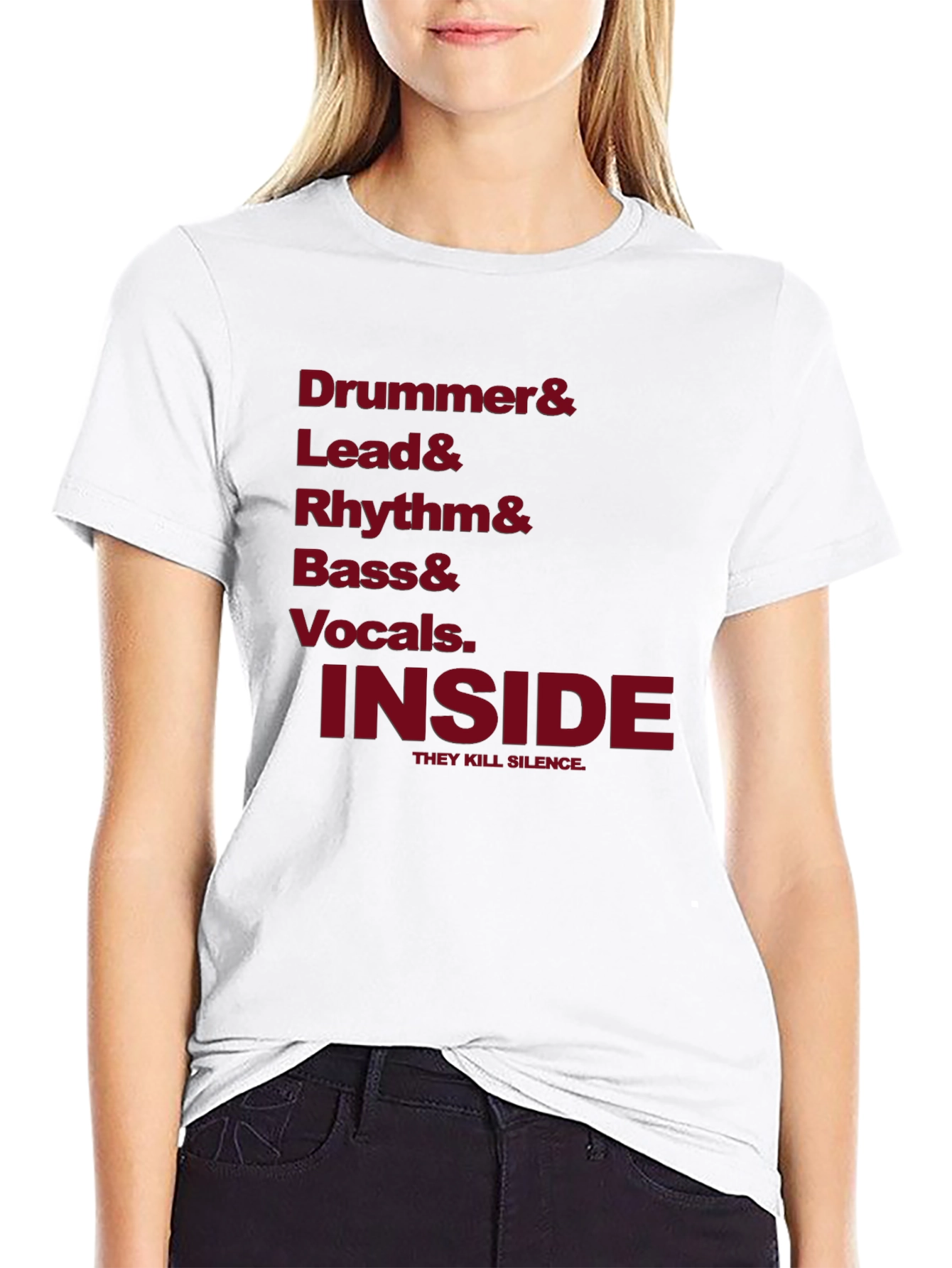 Drummer Lead Rhythm Bass Vocals Inside T-Shirt