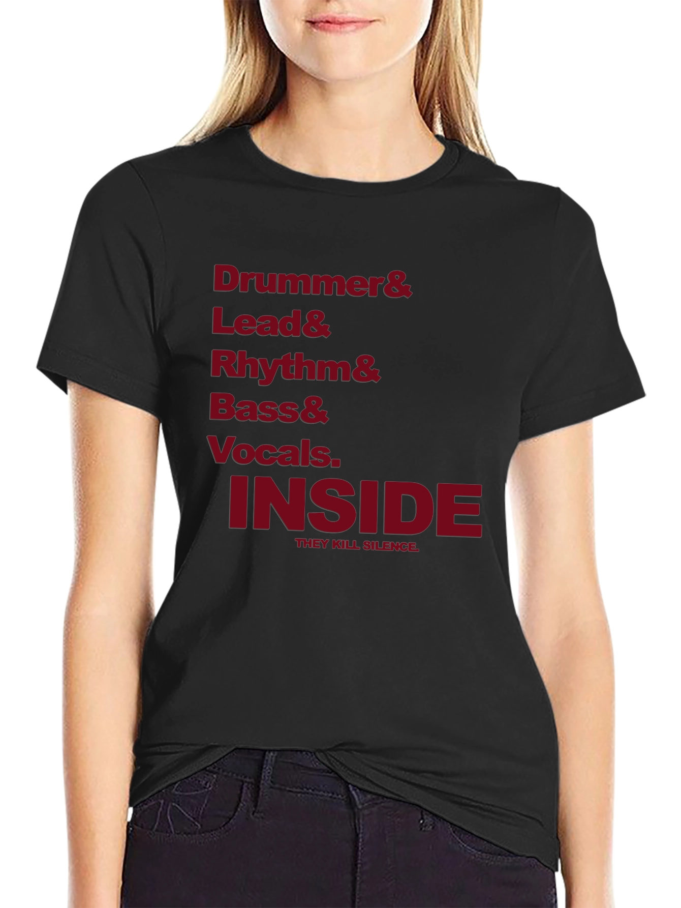 Drummer Lead Rhythm Bass Vocals Inside T-Shirt