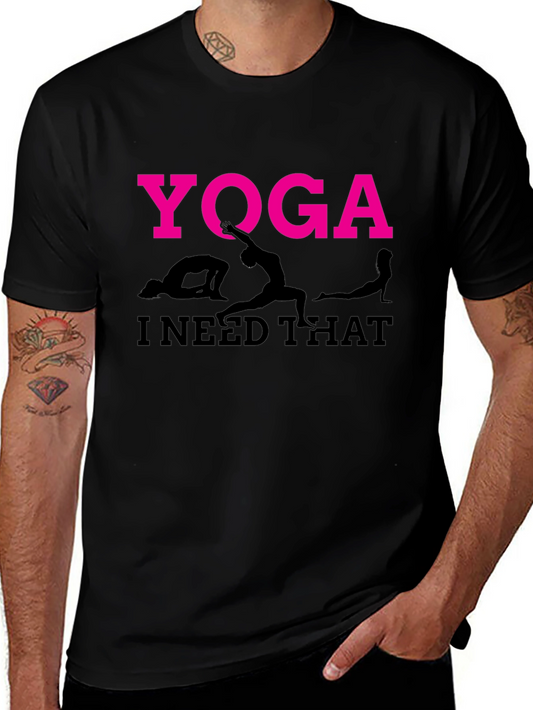 Yoga I Need That T-Shirt Black Cotton Tee