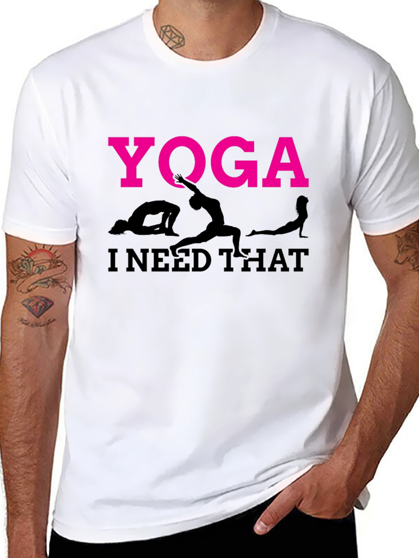 Yoga I Need That T-Shirt Black Cotton Tee