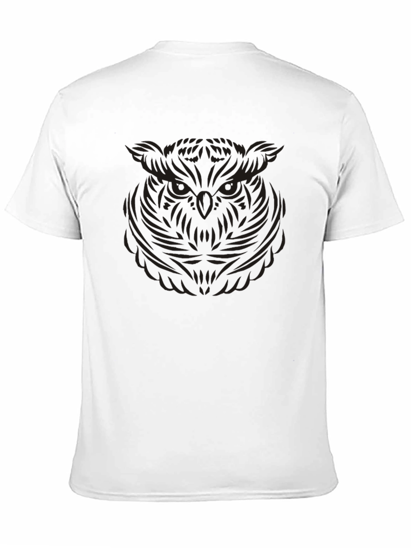Mens Black Owl Graphic Tee