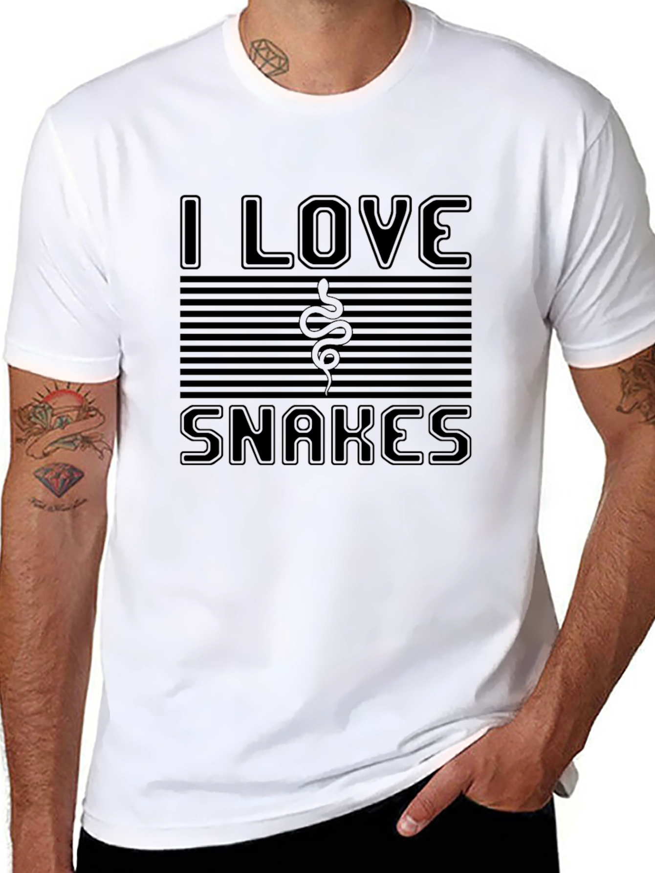 I Love Snakes T-Shirt Unique Design
