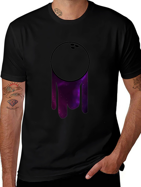 Cosmic Bowling Ball Graphic Tee - Black