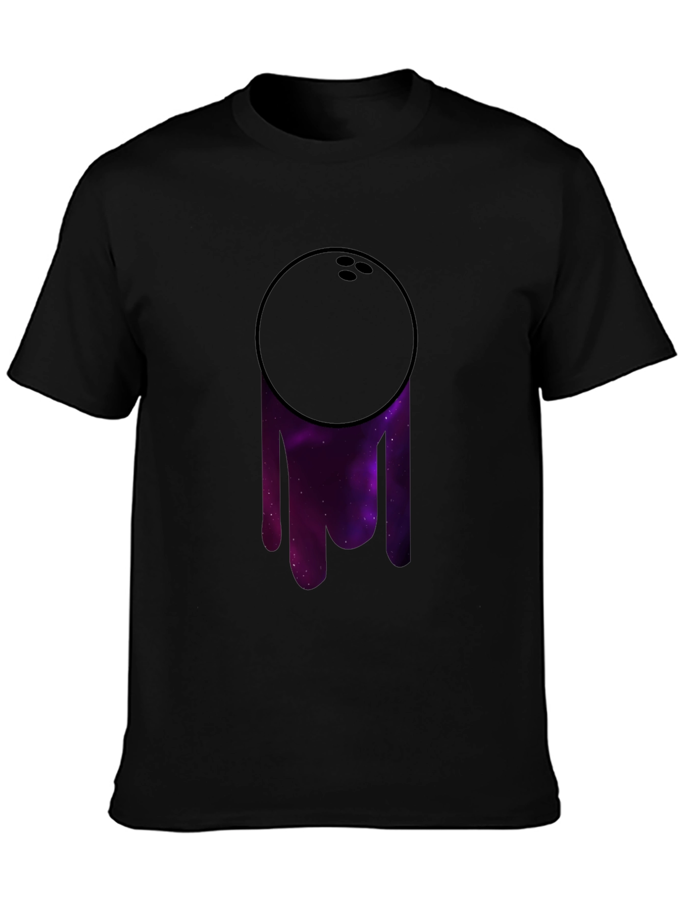 Cosmic Bowling Ball Graphic Tee - Black