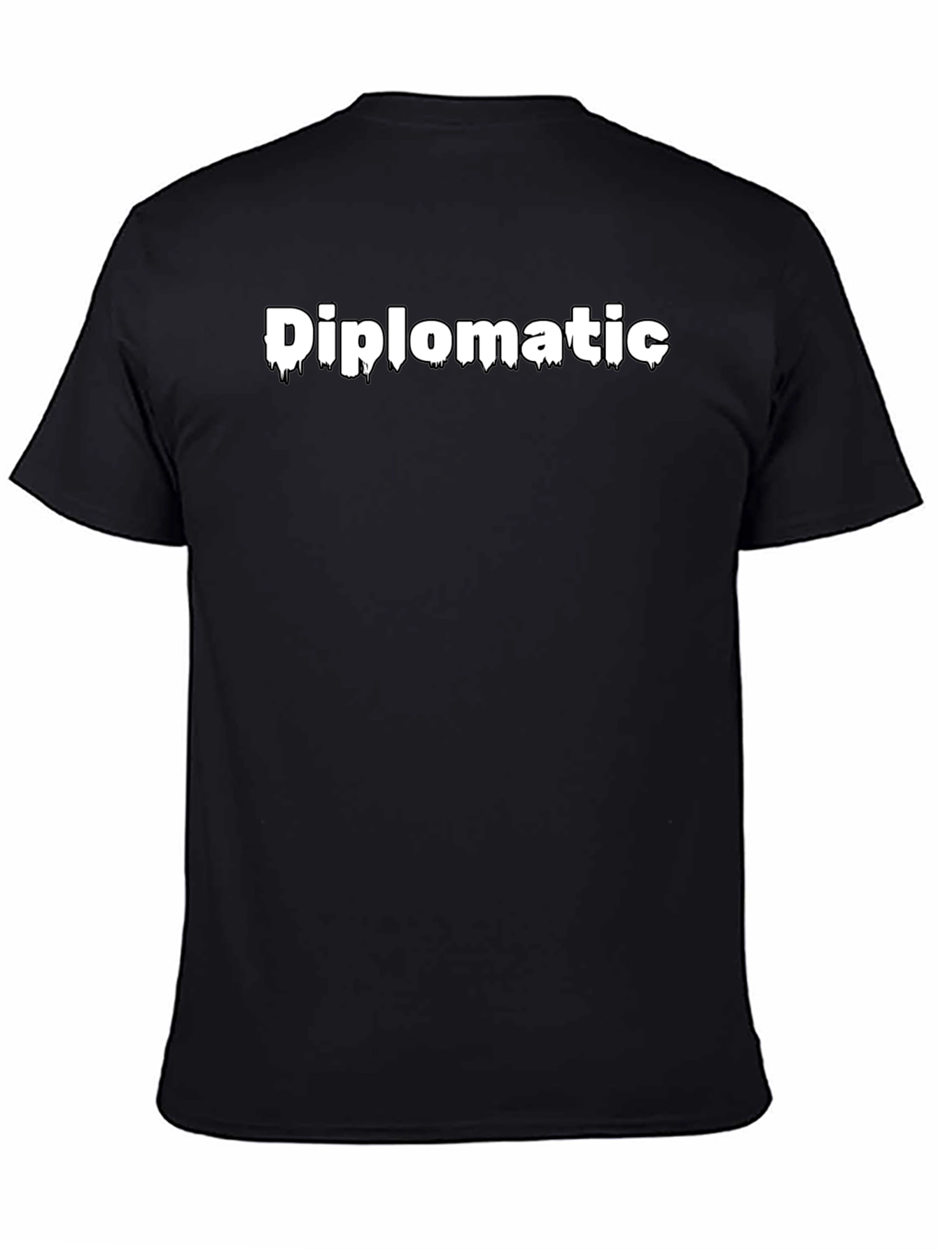 Diplomatic Graphic Tee - Stylish Black T-Shirt