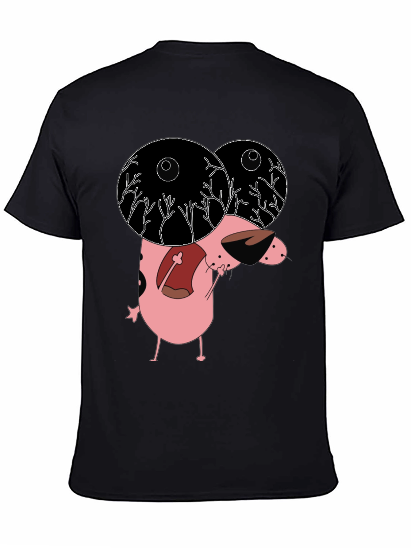 Courage the Cowardly Dog Graphic Tee - Black