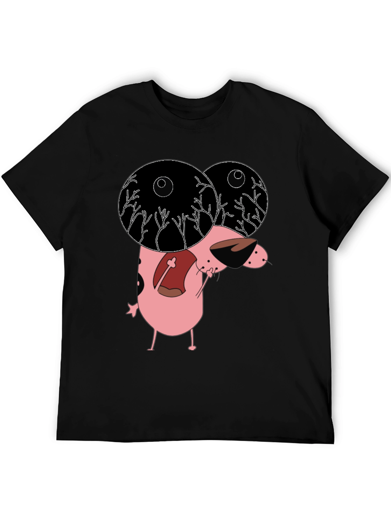 Courage the Cowardly Dog Graphic Tee - Black