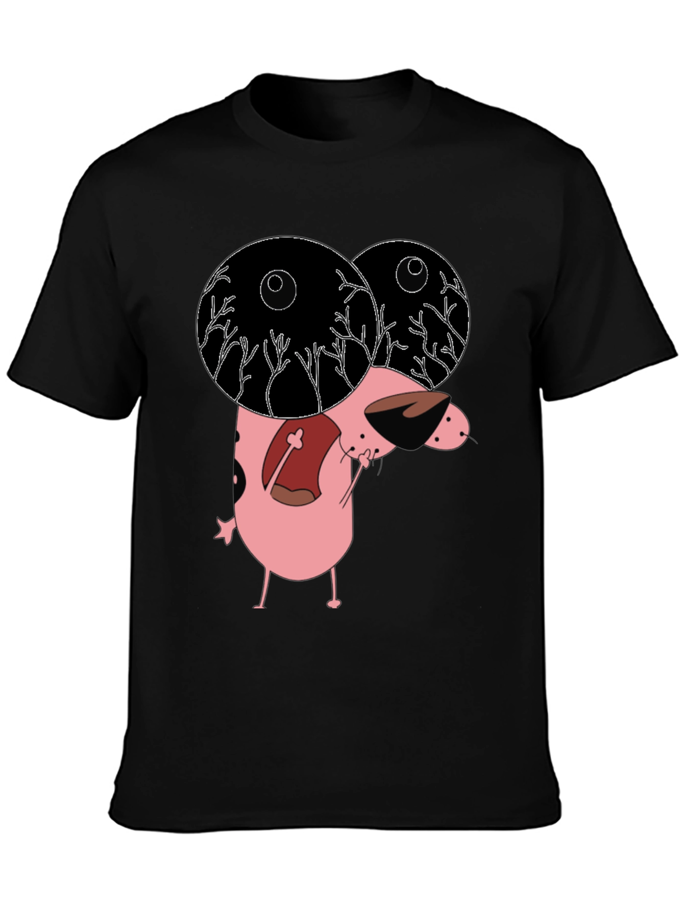 Courage the Cowardly Dog Graphic Tee - Black