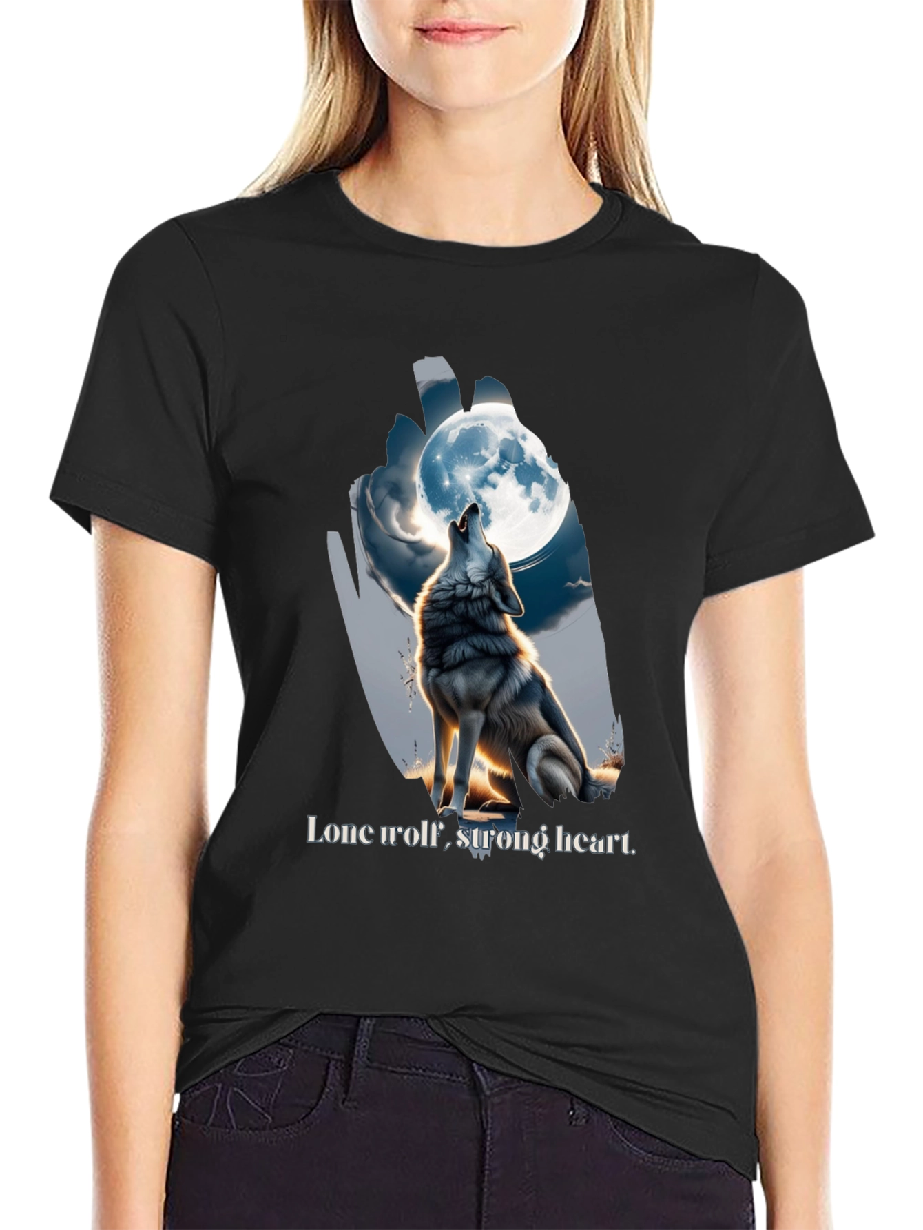 Lone Wolf Strong Heart Graphic Tee