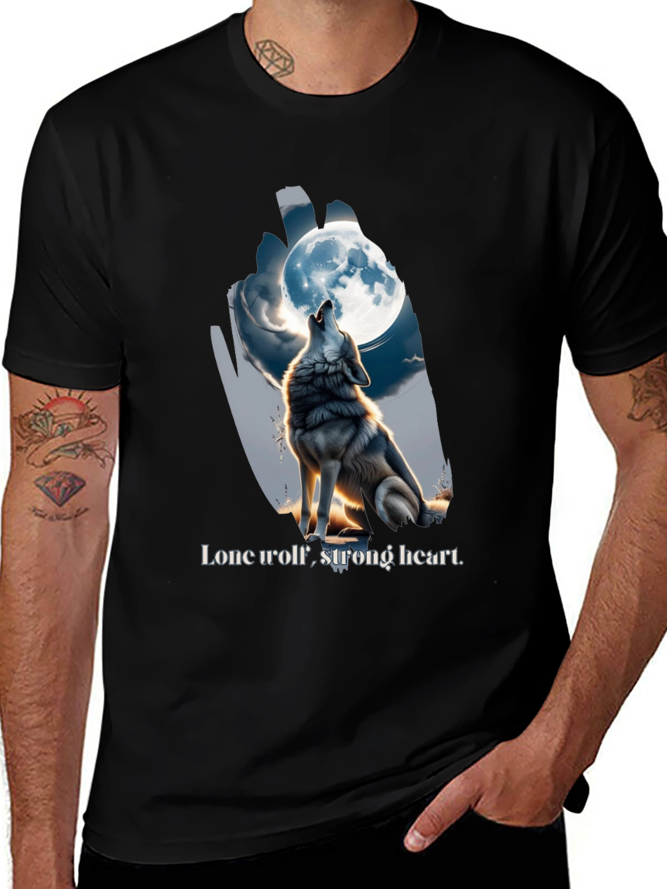 Lone Wolf Strong Heart Graphic Tee