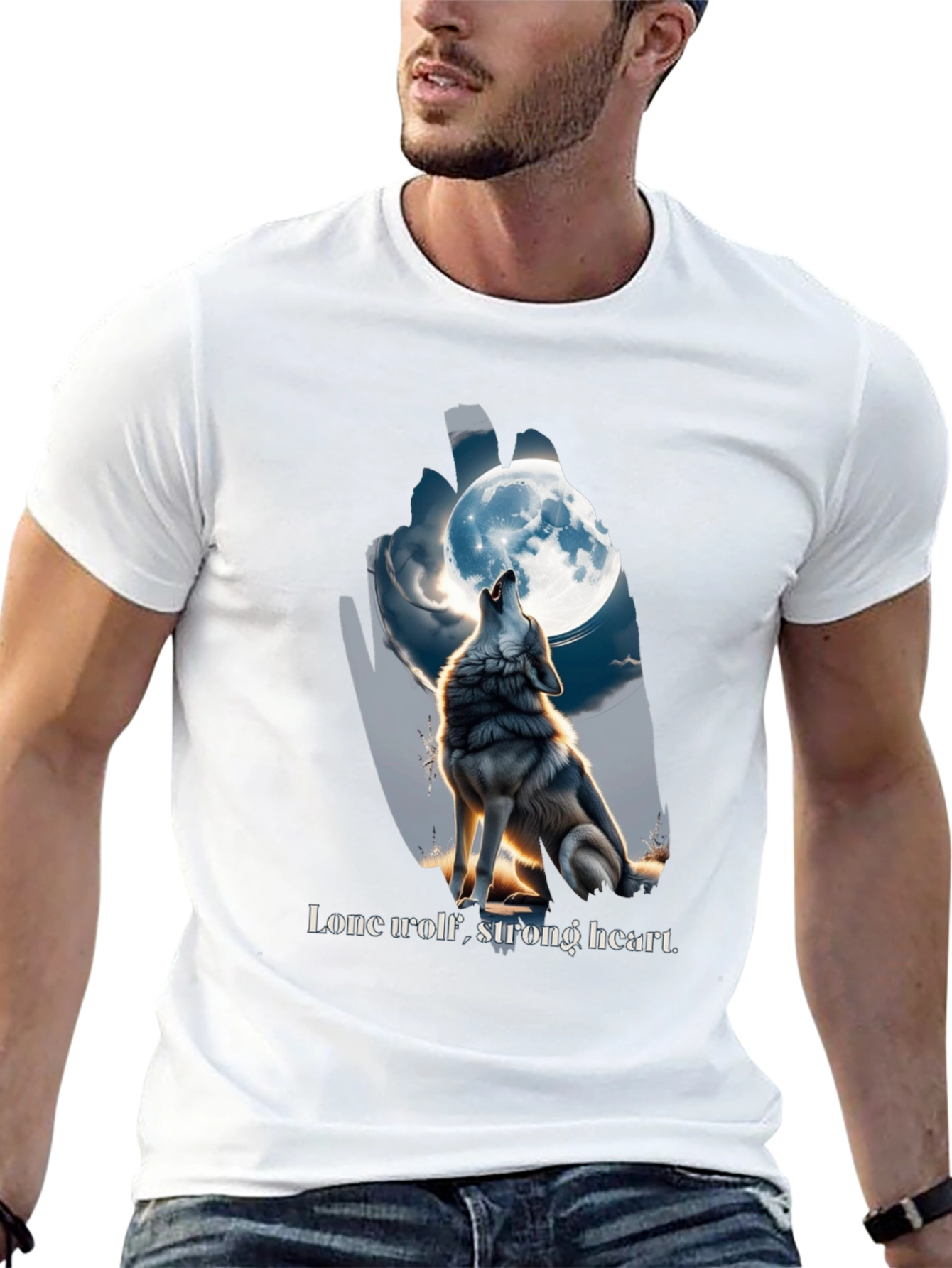 Lone Wolf Strong Heart Graphic Tee