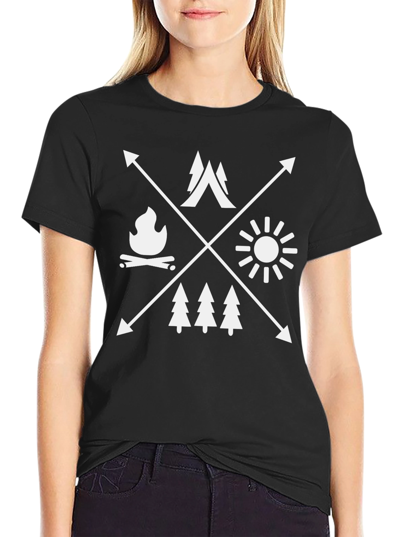 Outdoor Adventure Graphic Tee - Camping Design