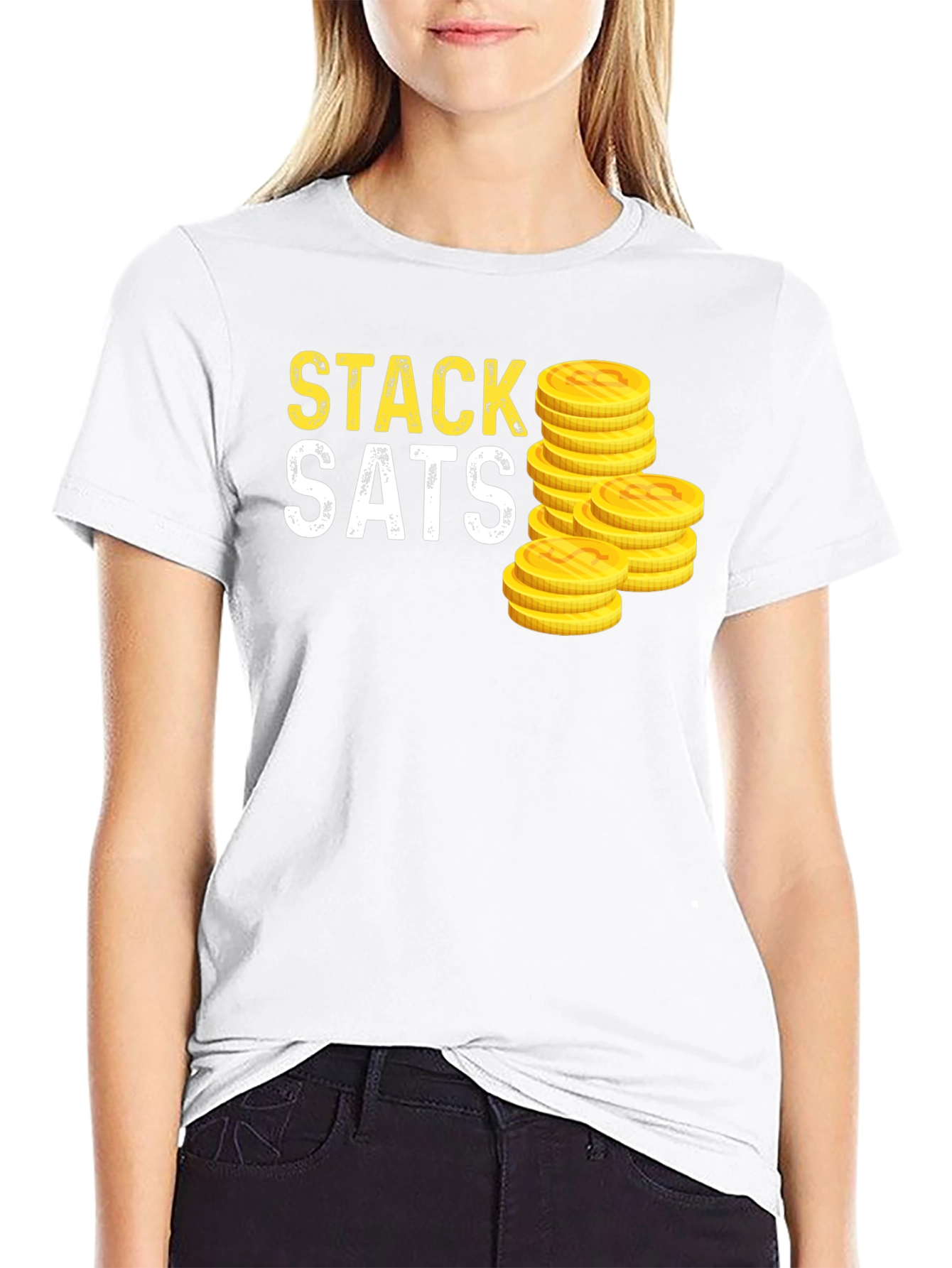 Stack Sats Crypto Tee - Bitcoin Hodler T-Shirt