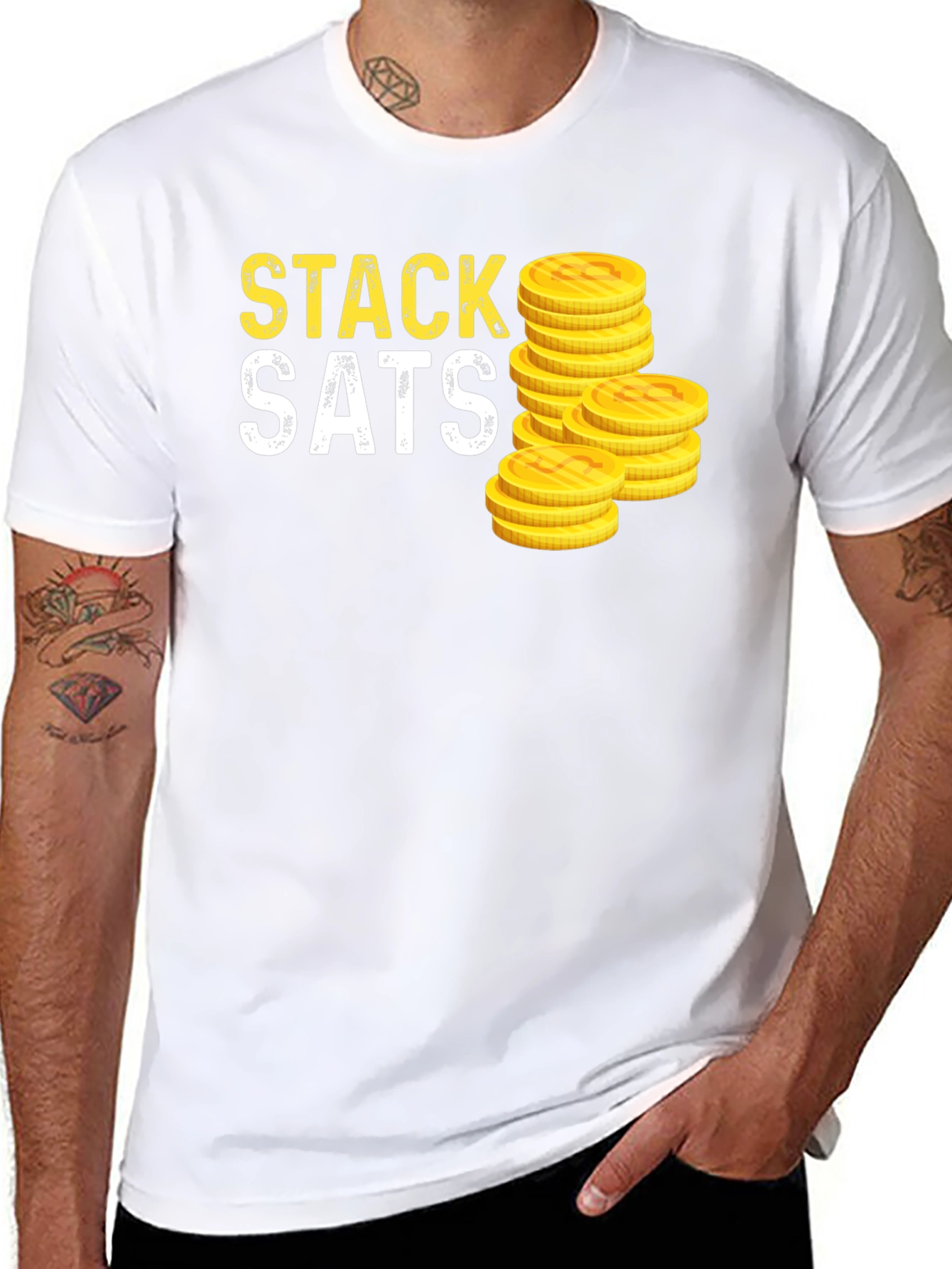 Stack Sats Crypto Tee - Bitcoin Hodler T-Shirt