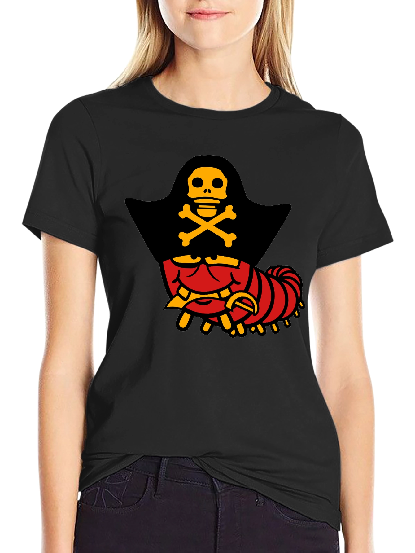 Pirate Caterpillar T-Shirt - Quirky Graphic Tee