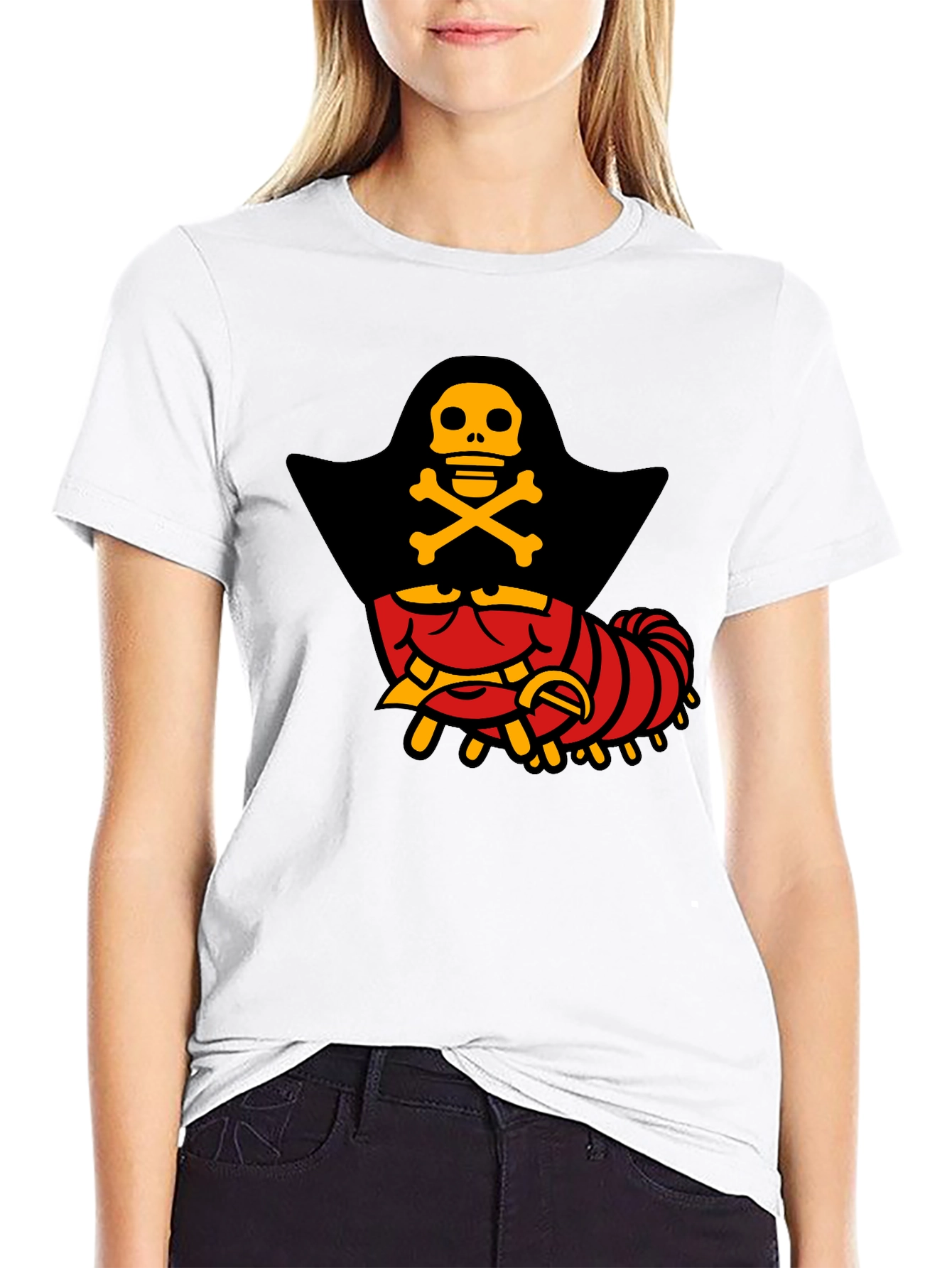 Pirate Caterpillar T-Shirt - Quirky Graphic Tee