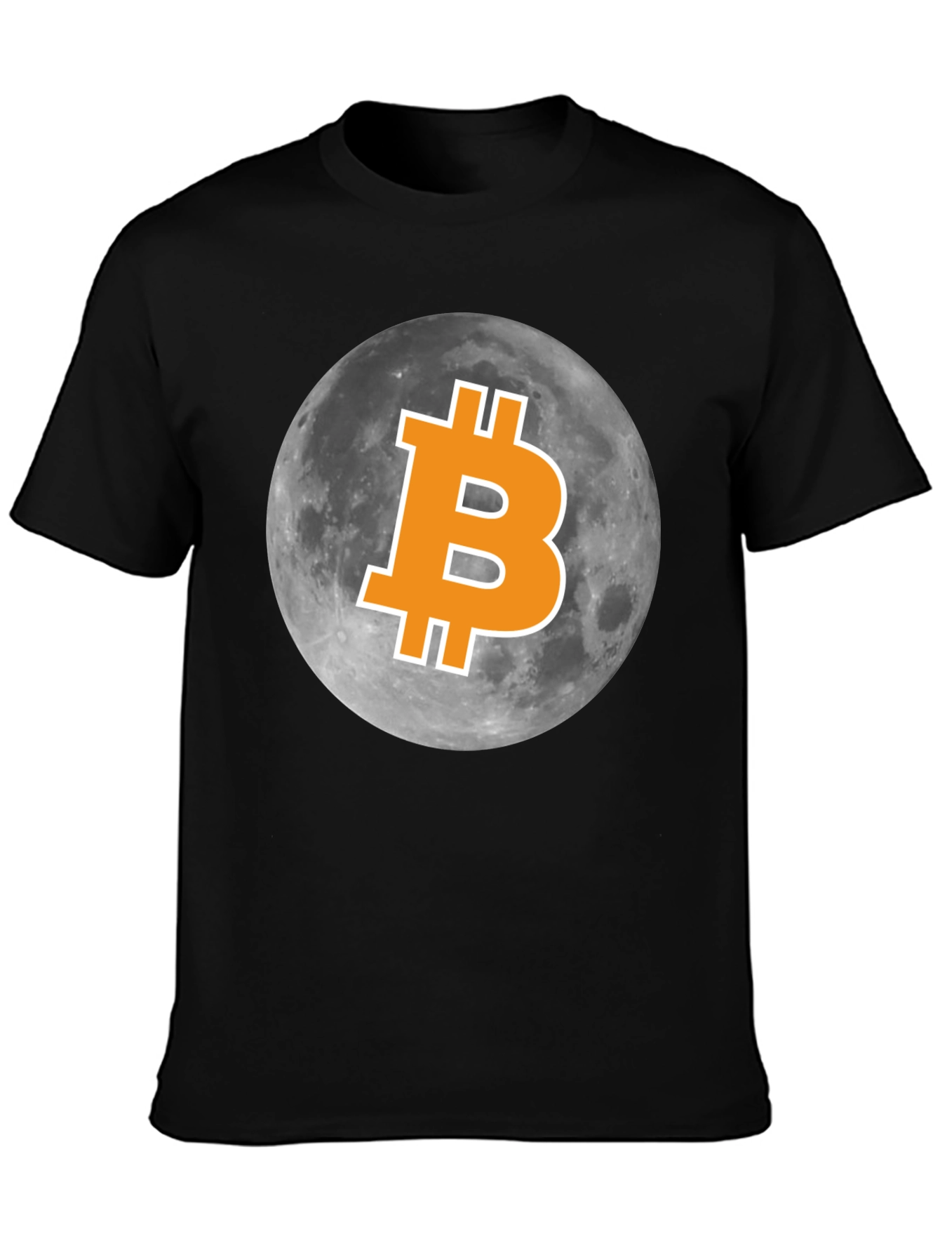 Bitcoin to the Moon Black T-Shirt