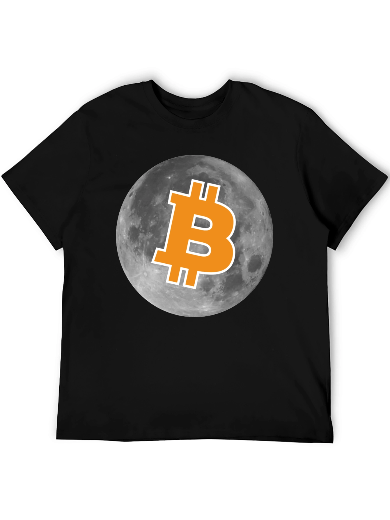 Bitcoin to the Moon Black T-Shirt