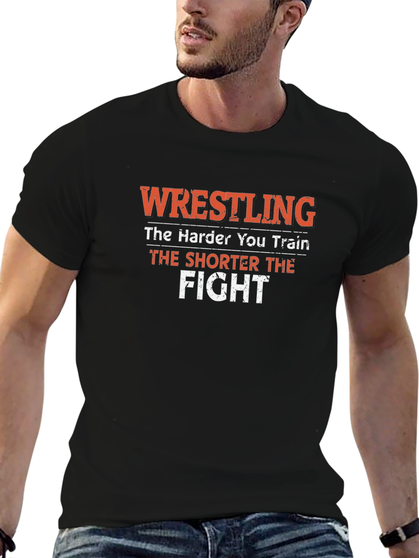 Wrestling Training T-Shirt - The Harder You Train