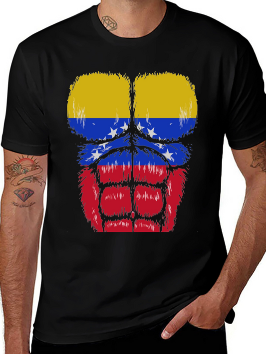 Venezuela Flag Muscle Graphic T-Shirt