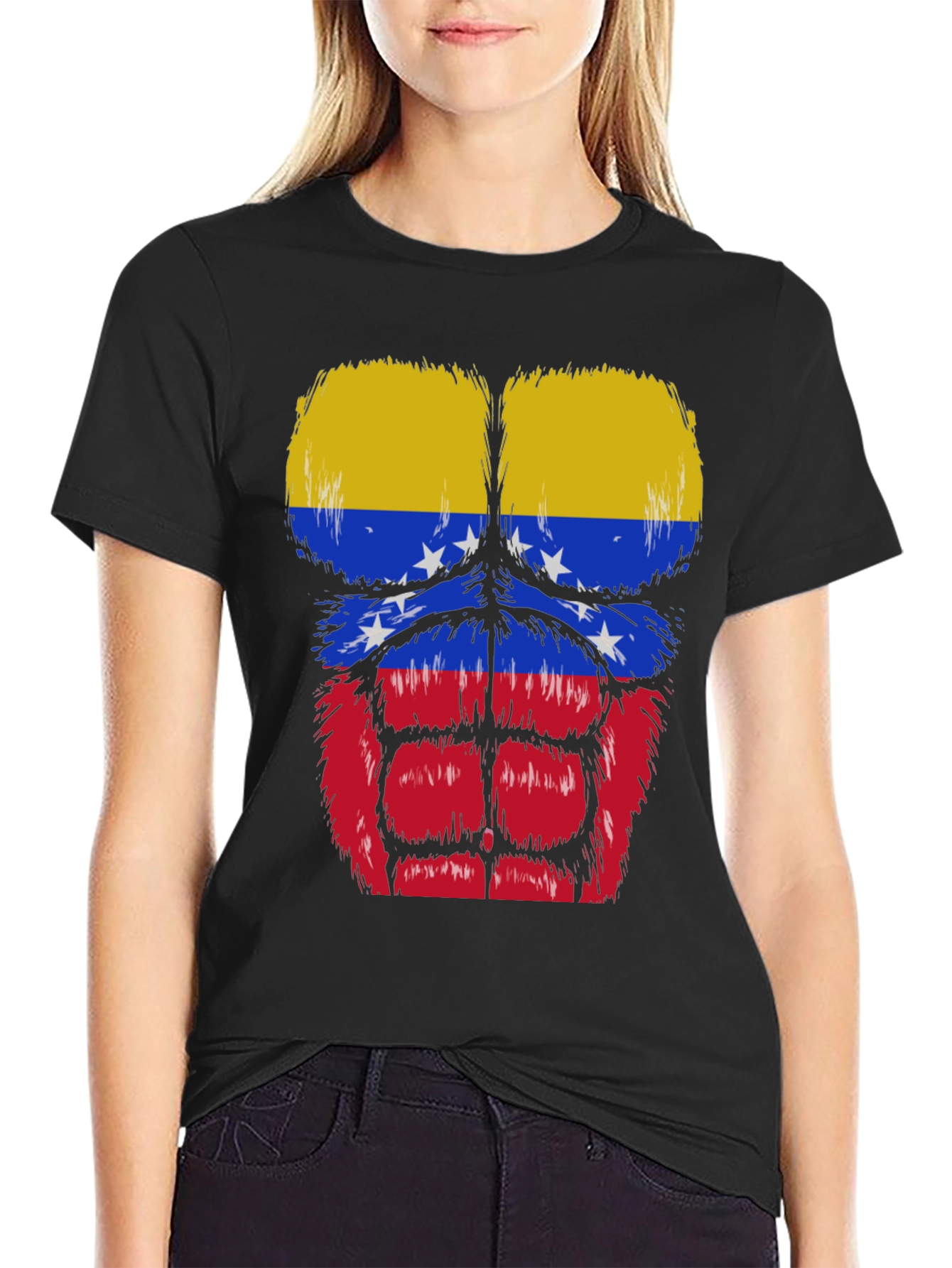 Venezuela Flag Muscle Graphic T-Shirt